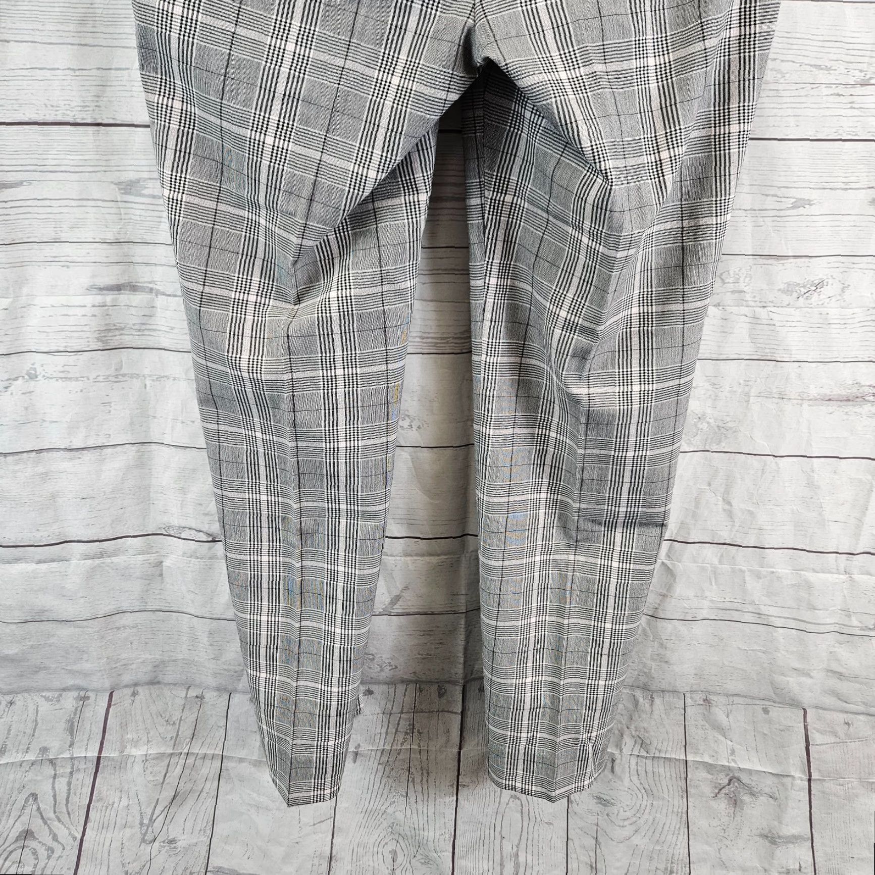 Loft VINTAGE? (No) Ann Taylor LOFT Womens Marisa Pants Sz 4 Black Plaid Mid Rise Size 27" / US 4 / IT 40 - 5 Thumbnail