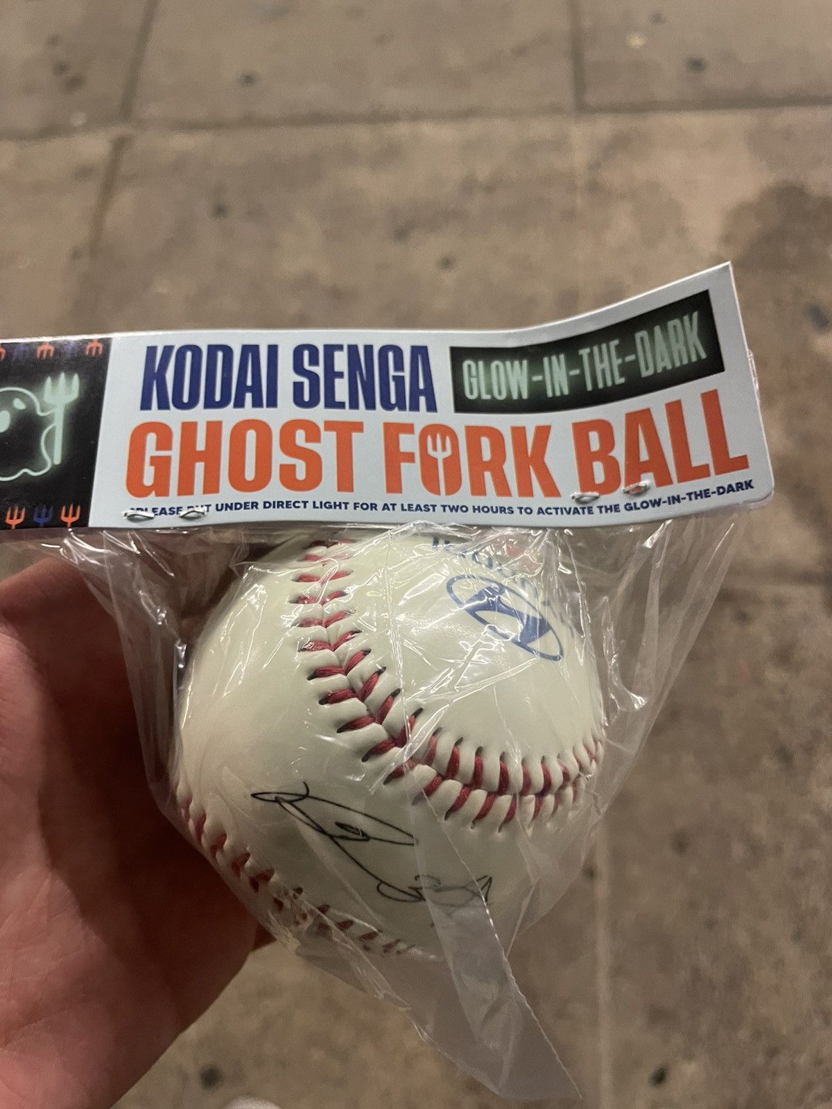 image of Mlb New York Mets Kodai Senga Ghost Forkball Glow In The Dark in White, Men's