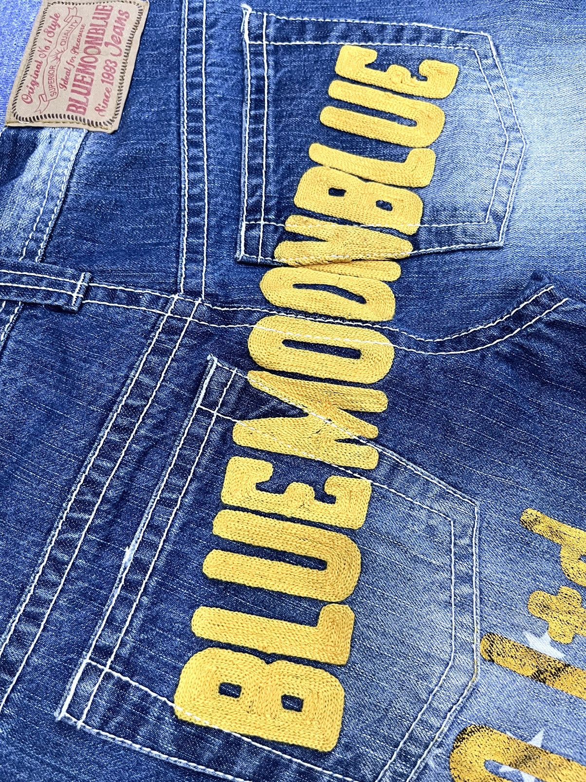 Pure Blue Japan Vintage BLUEMOONBLUE Side SpellOut Butt Embroidery Hysteric Size US 30 / EU 46 - 7 Thumbnail