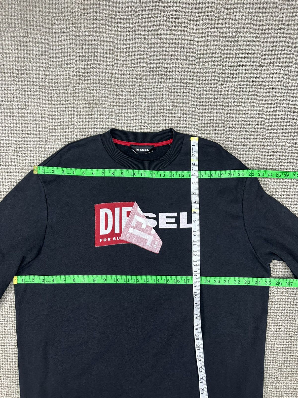 Diesel Crewneck Diesel Big Logo Black Sweatshirt Z334 Size US L / EU 52-54 / 3 - 6 Thumbnail