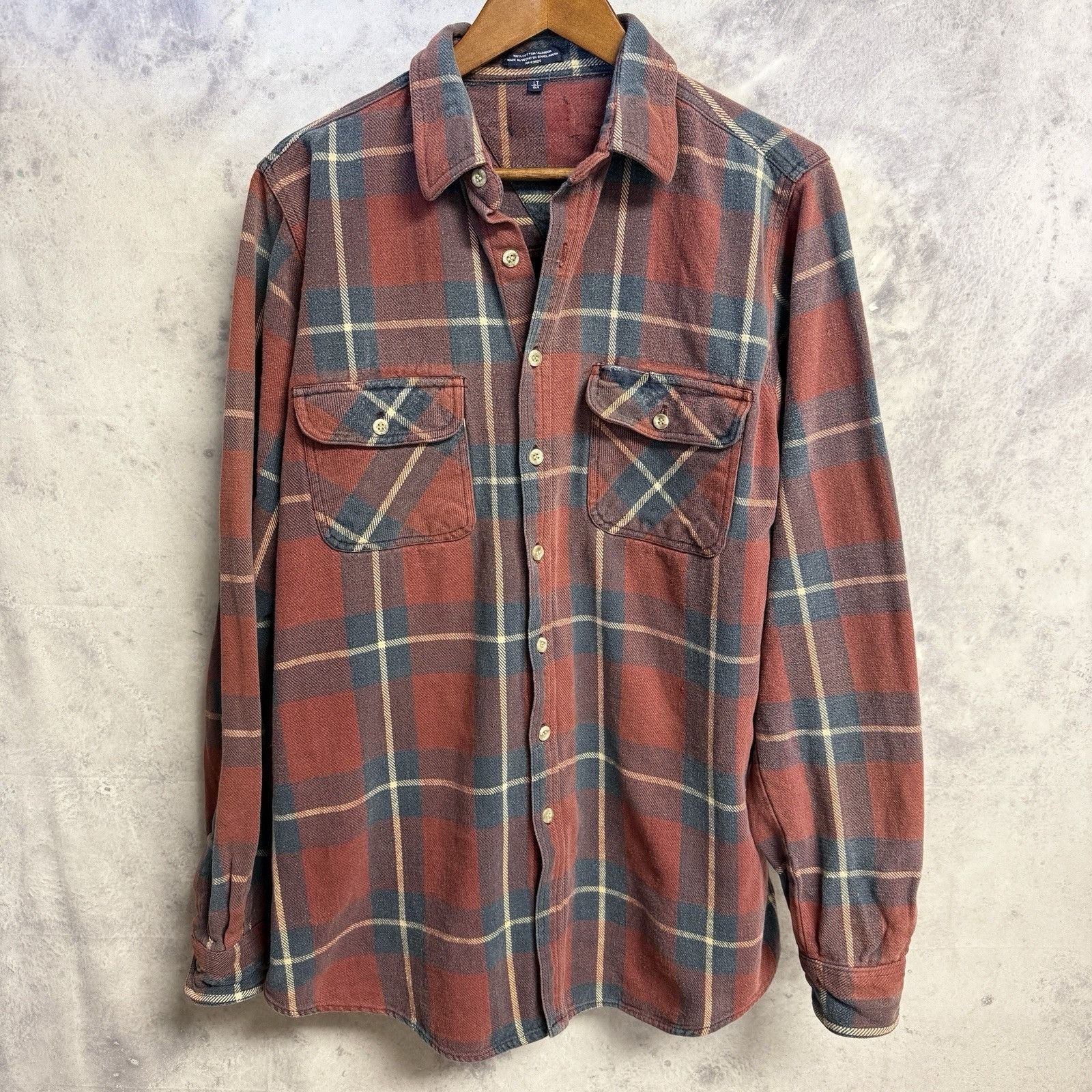 Vintage Vintage 90s Cotton Plaid Flannel Shirt Mens Large Tall Red L Size US L / EU 52-54 / 3 - 1 Thumbnail