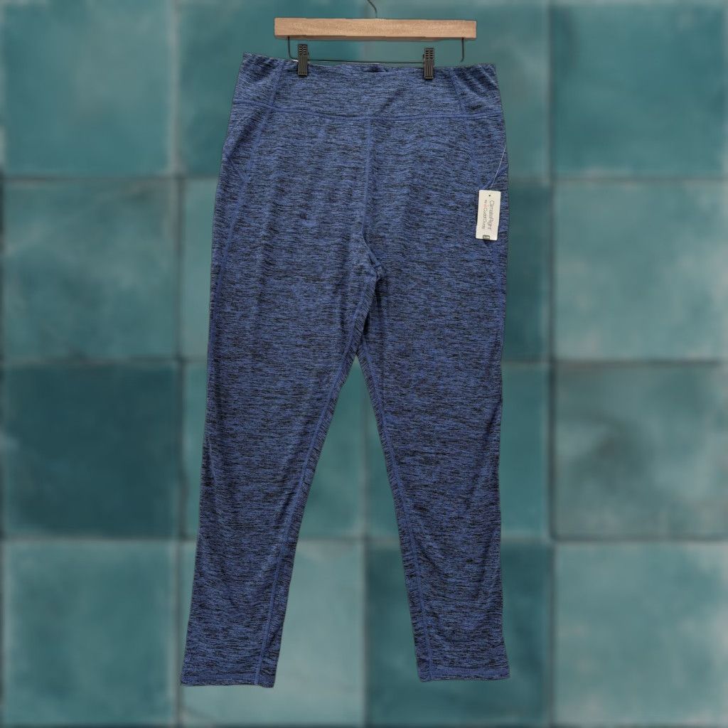 Vintage ClimateRight By Cuddl Duds Leggings Womens XL Blue Denim Microfleece Thermal Size 40" / US 18 - 1 Thumbnail