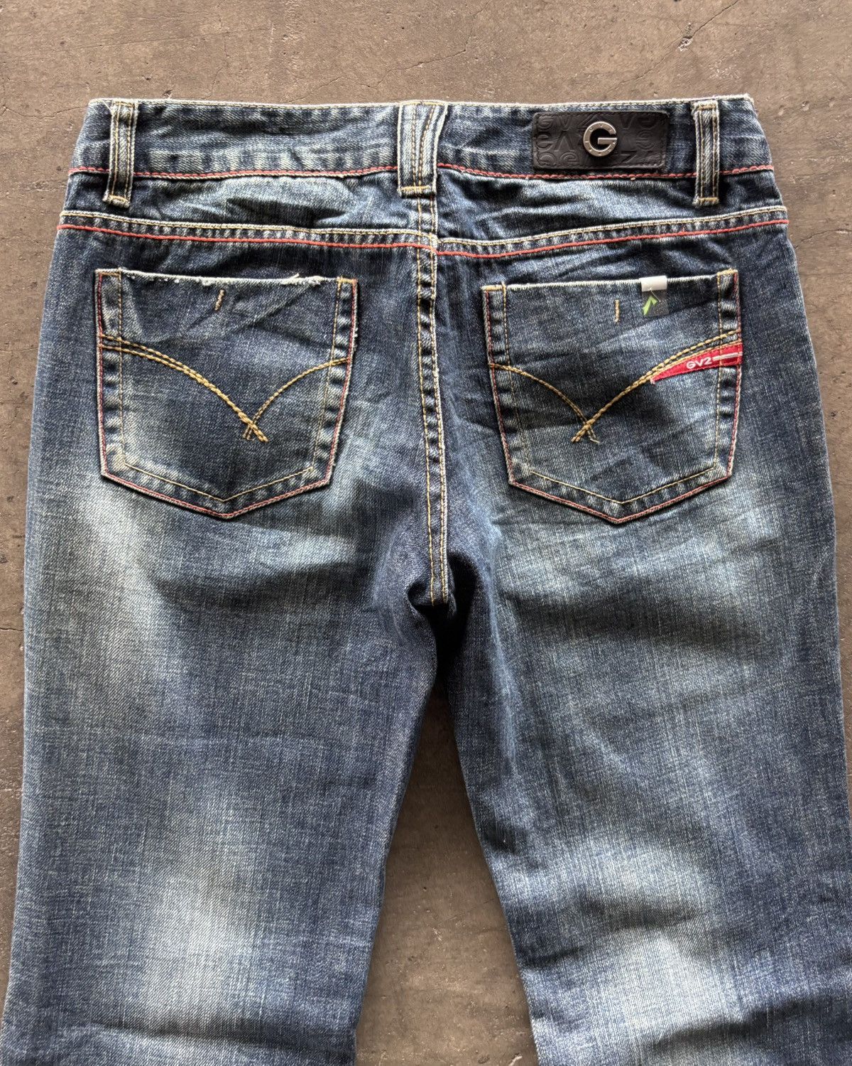 14th Addiction × Japanese Brand × KMRii Gv2 Jeans Mud Wash Blue Flared Denim Jeans Size US 30 / EU 46 - 6 Thumbnail