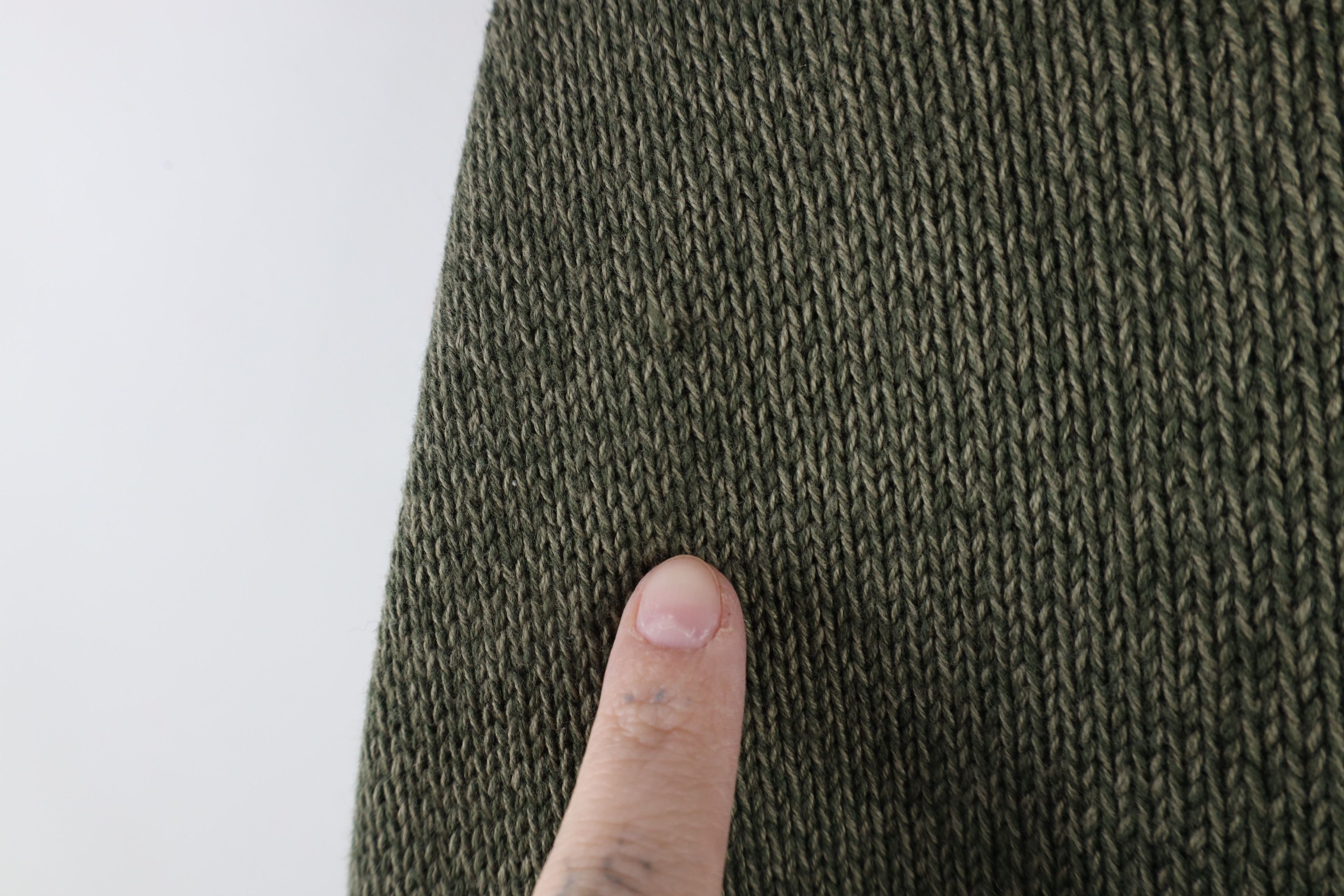 Vintage Vintage 90s Streetwear Cable Knit Crewneck Sweater Green Size US XL / EU 56 / 4 - 10 Thumbnail
