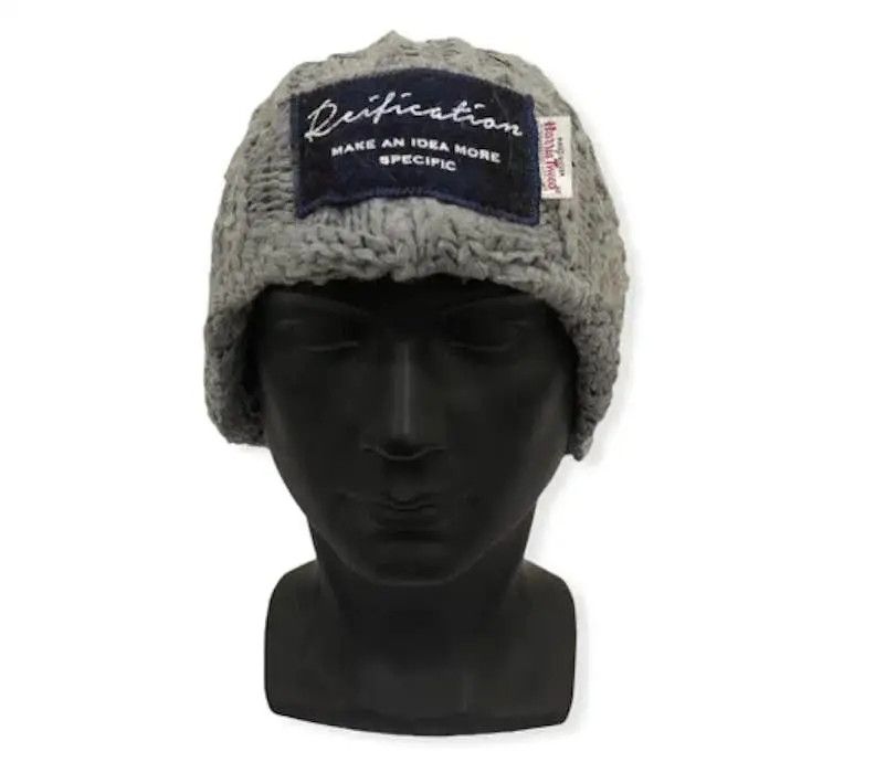 Harris Tweed × Japanese Brand Japanese Brand Harris Tweed Big logo Beanie Hat Size ONE SIZE - 1 Thumbnail