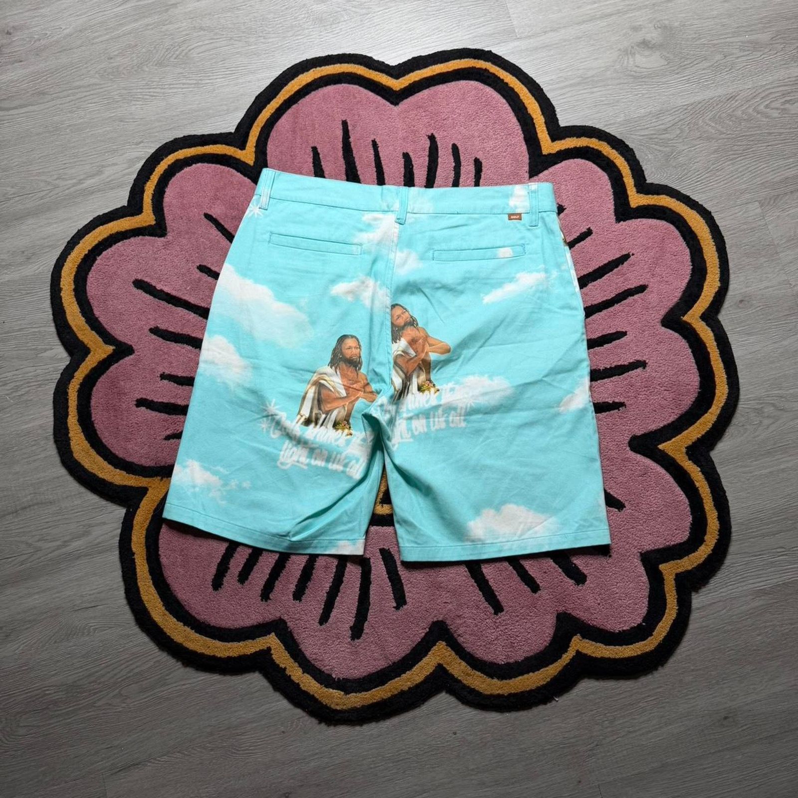 Golf Wang Golf Wang Black Jesus All Over Print Graphic Chino Shorts 34 Size US 34 / EU 50 - 7 Thumbnail
