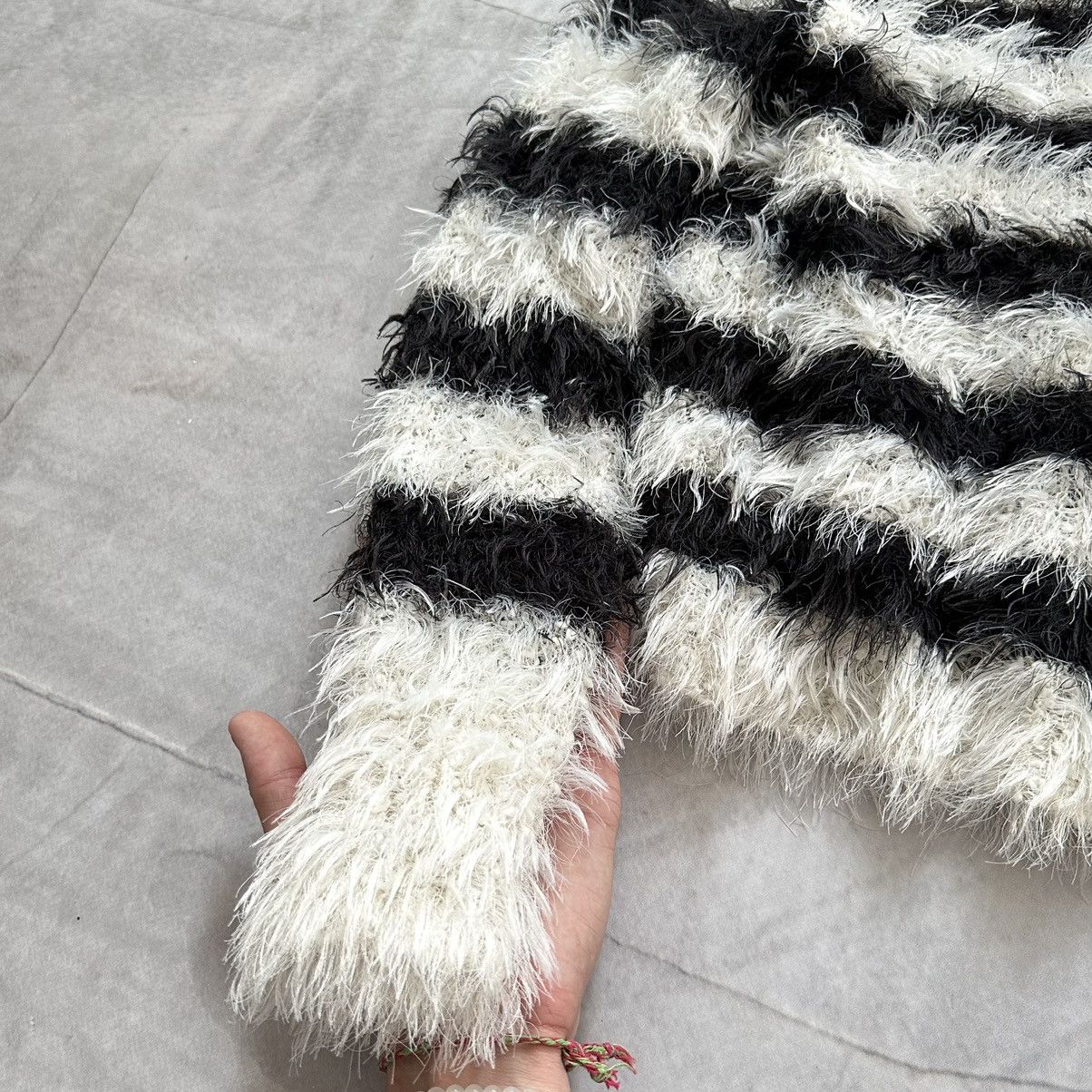 Hysteric Glamour × Undercover Crazy Fuzzy Junya Watanabe Style Striped Mohair Knit Sweater Size US XS / EU 42 / 0 - 5 Thumbnail