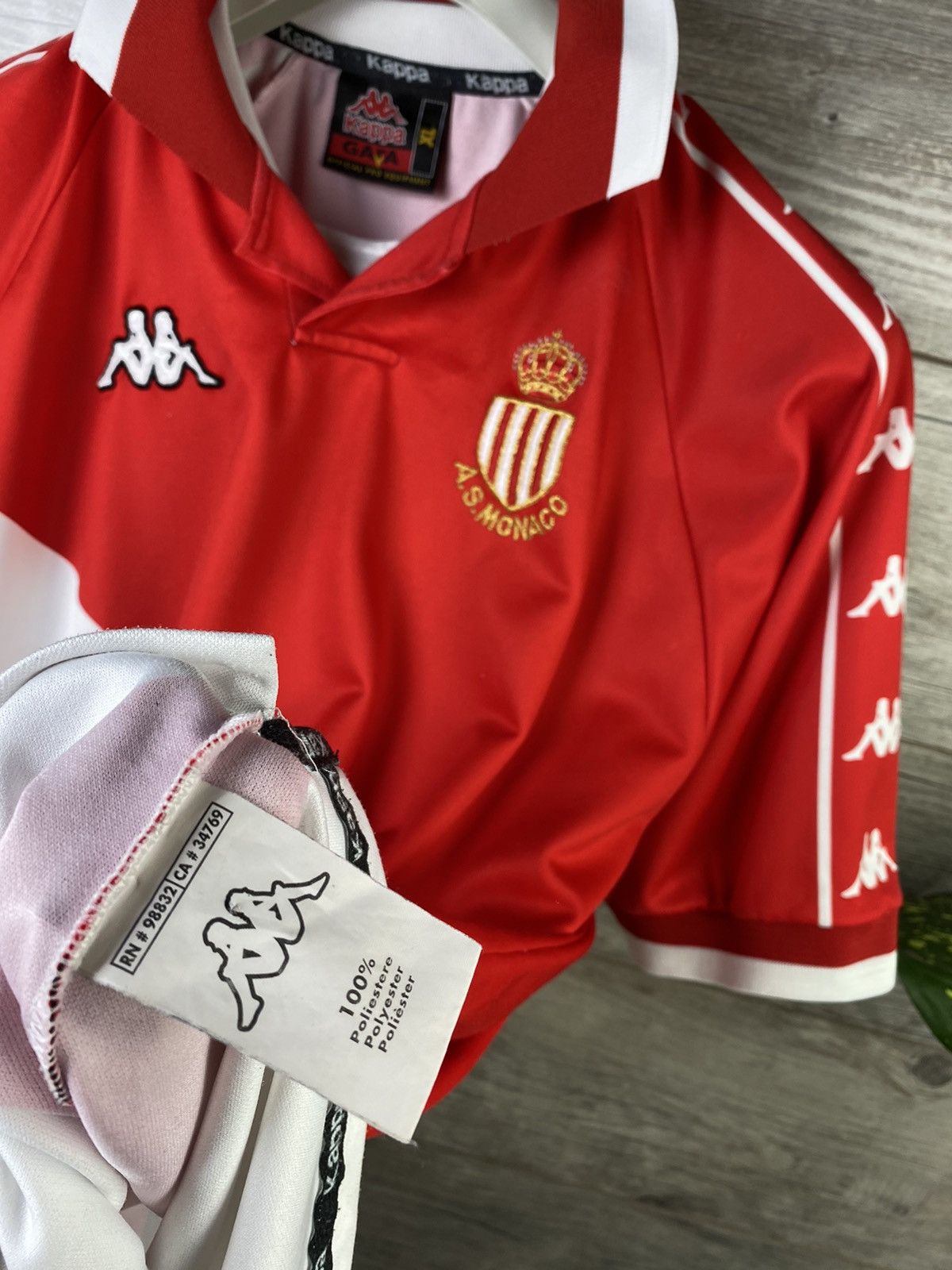 Club Monaco × Kappa × Vintage 🔥 Kappa A S Monaco Soccer tees football Home Vintage Rare Size US XL / EU 56 / 4 - 6 Thumbnail