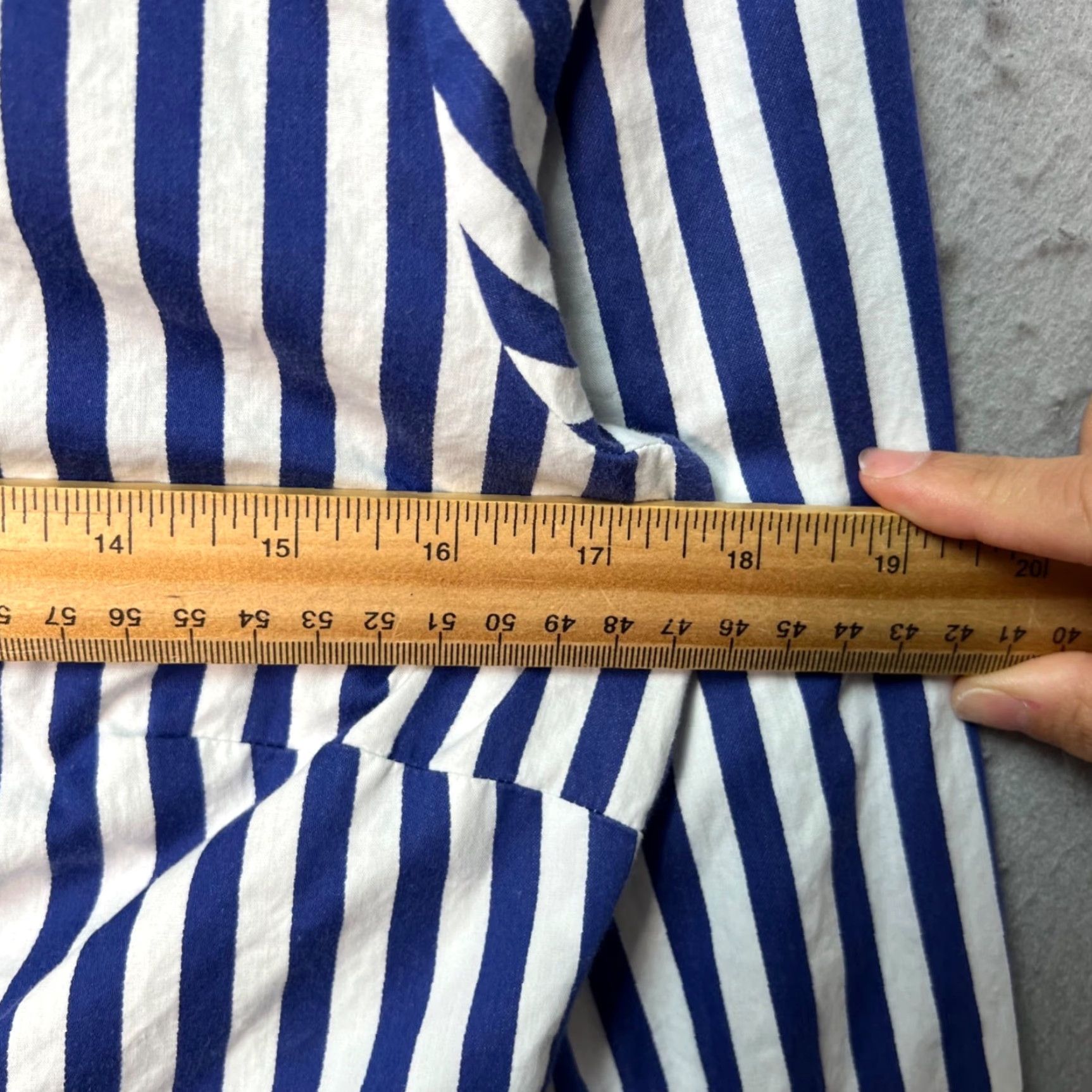 Vintage Hawes & Curtis Shirt Blue White Striped Button-Up Long Sleeve Women's 12 UK Cotton Casual Vintage: No Size XL / US 12-14 / IT 48-50 - 6 Thumbnail