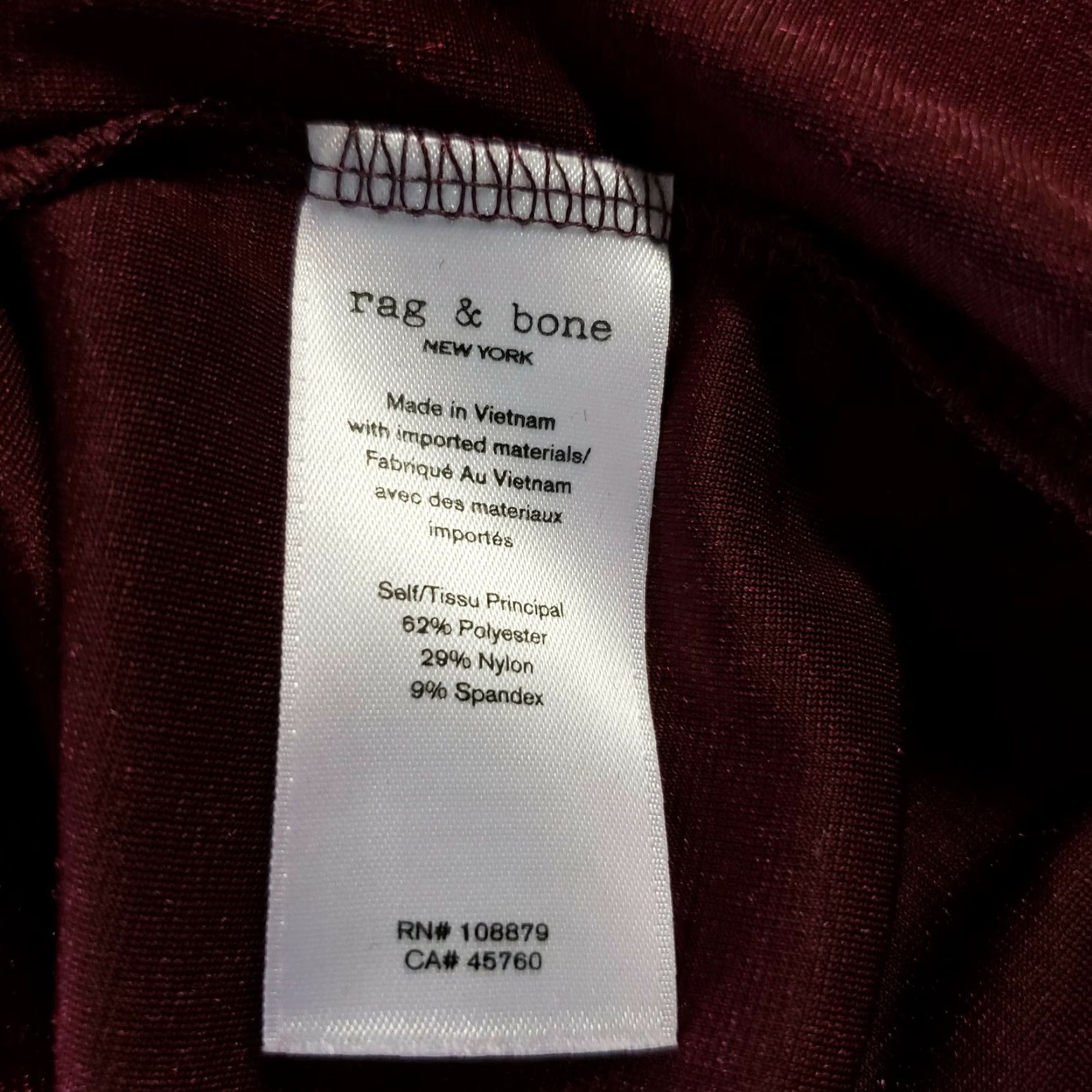 Rag & Bone rag & bone Womens Velvet Cutout Top Shirt Small Red - Size S Blouse Womens Velvet Top Red Size S / US 4 / IT 40 - 5 Thumbnail