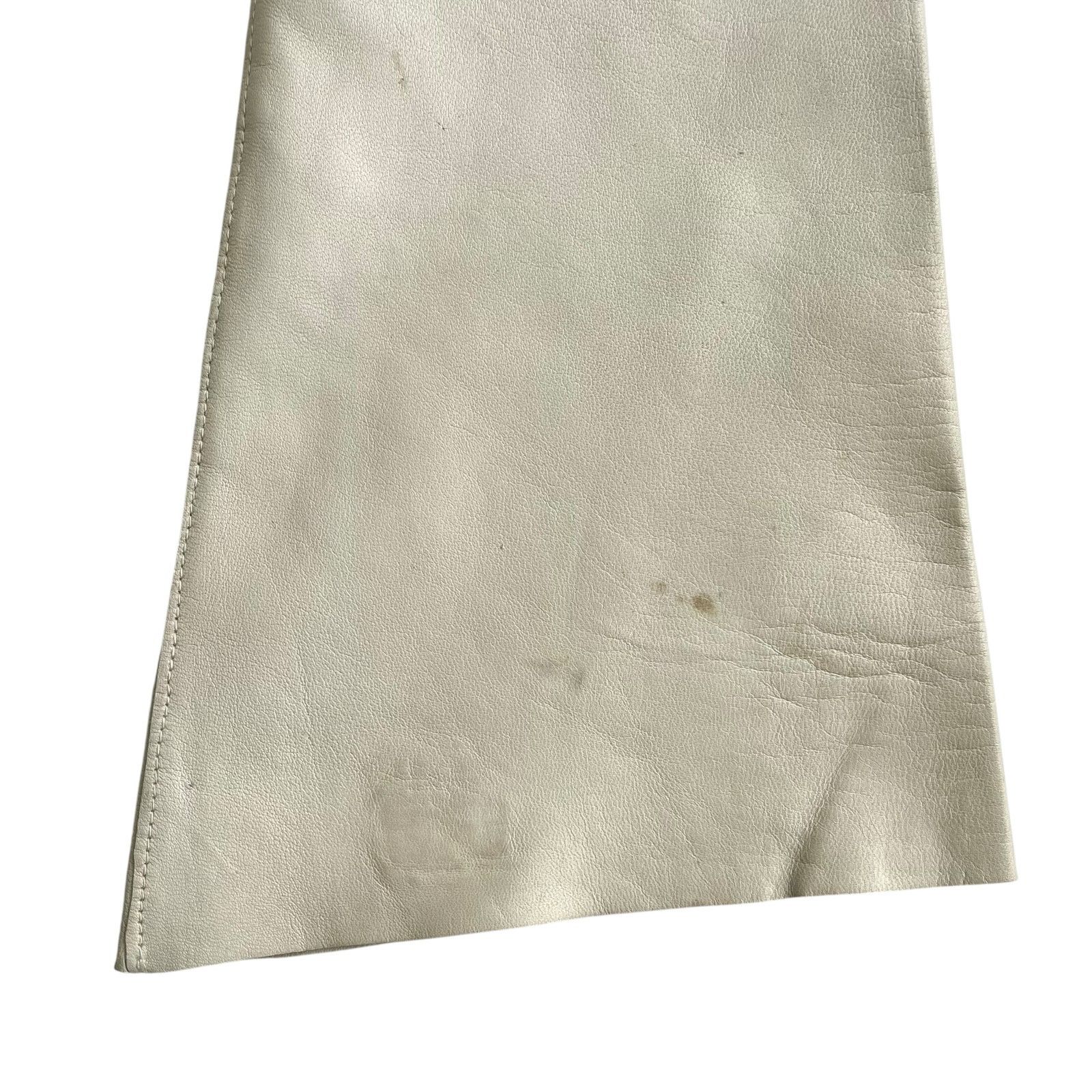 Vintage Vintage Kidskin Bone White Italian Leather Forearm Gloves Size ONE SIZE - 7 Thumbnail