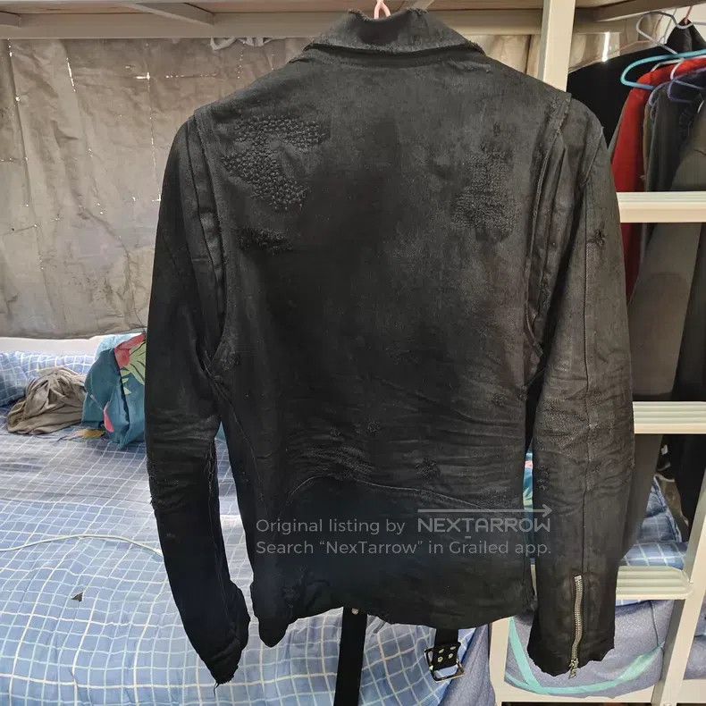 Amiri Amiri Waxed black biker jacket Size US M / EU 48-50 / 2 - 2 Thumbnail
