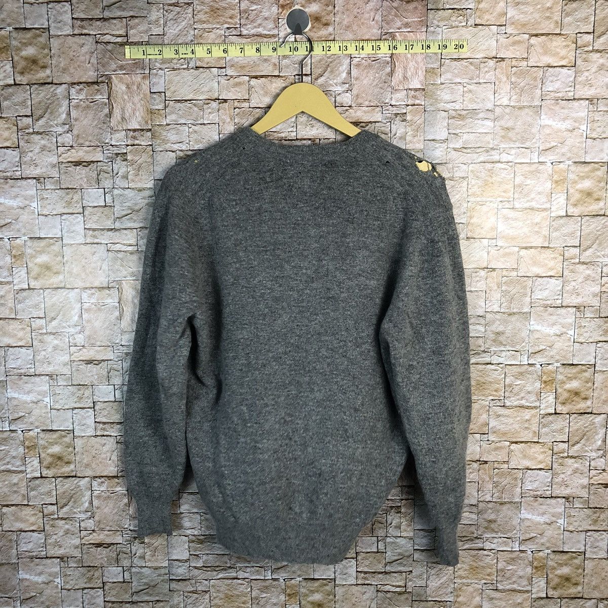Benetton Benetton Grey ripped distressed vintage Cardigan #A370 Size M / US 6-8 / IT 42-44 - 11 Thumbnail