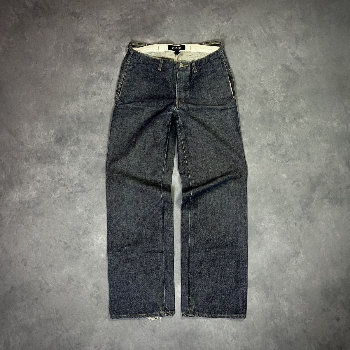 Zucca 2000s Zucca - Adjustable Waist Raw Denim Carpenter y2k Jeans Size US 28 / EU 44 - 1 Thumbnail