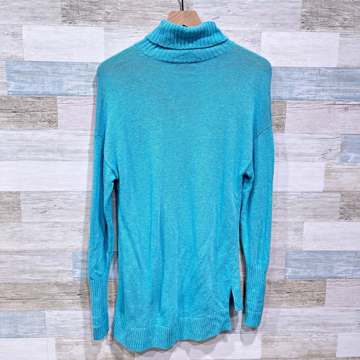 J.Crew J Crew Relaxed Wool Turtleneck Sweater Blue Womens S Size S / US 4 / IT 40 - 3 Thumbnail