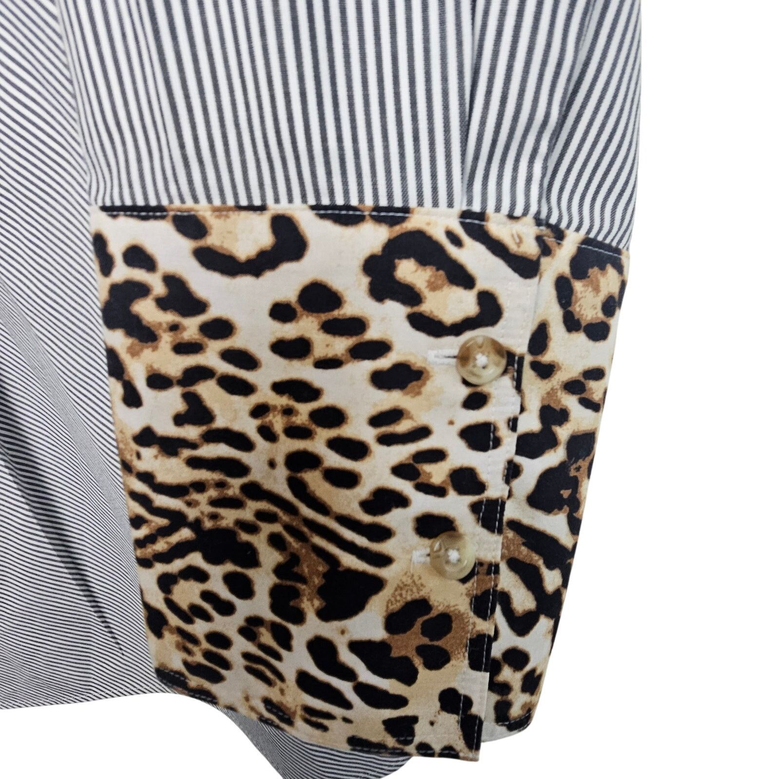 Chicos Chicos Tunic Top Coolmax All Season Striped Leopard 16/18 Size XXL / US 16-18 / IT 52-54 - 4 Thumbnail