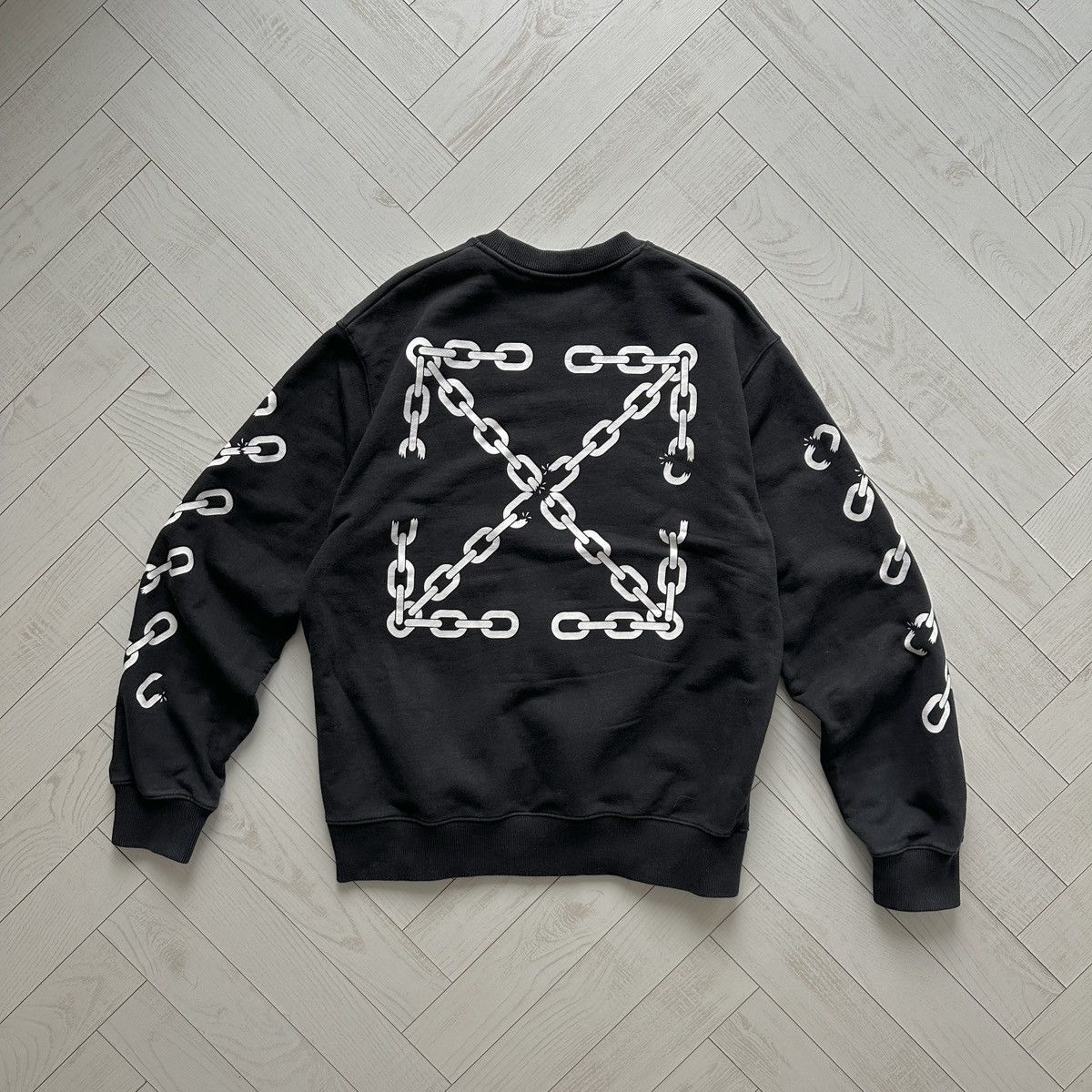 Off-White Off-white Chained Arrows Washed Sweatshirt crewneck y2k og Size US L / EU 52-54 / 3 - 1 Thumbnail
