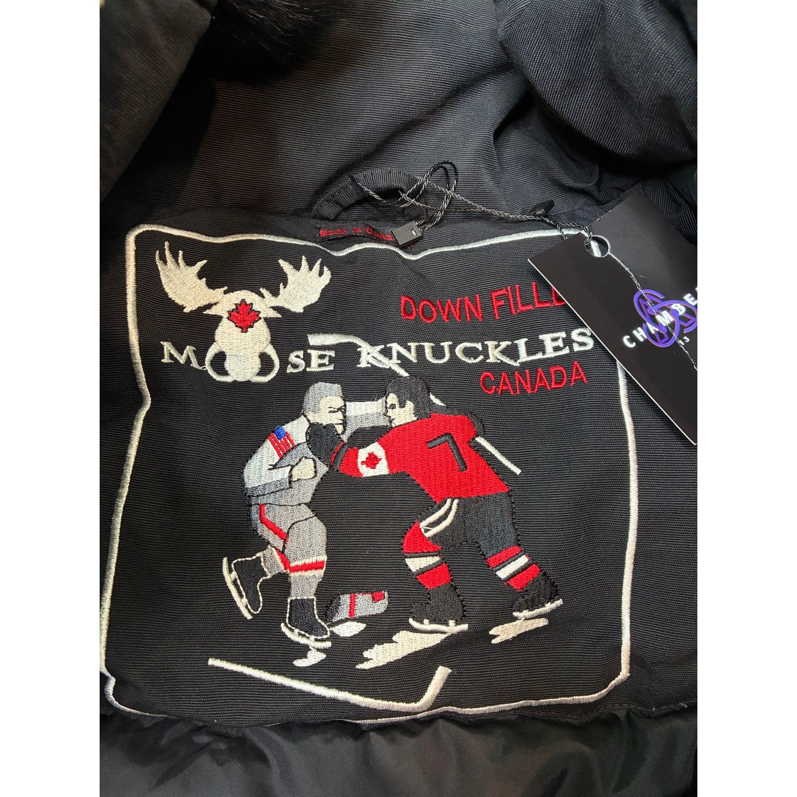Moose Knuckles Moose Knuckles Black Women's Pom Pom Long Parka Jacket Size US M / EU 48-50 / 2 - 5 Thumbnail
