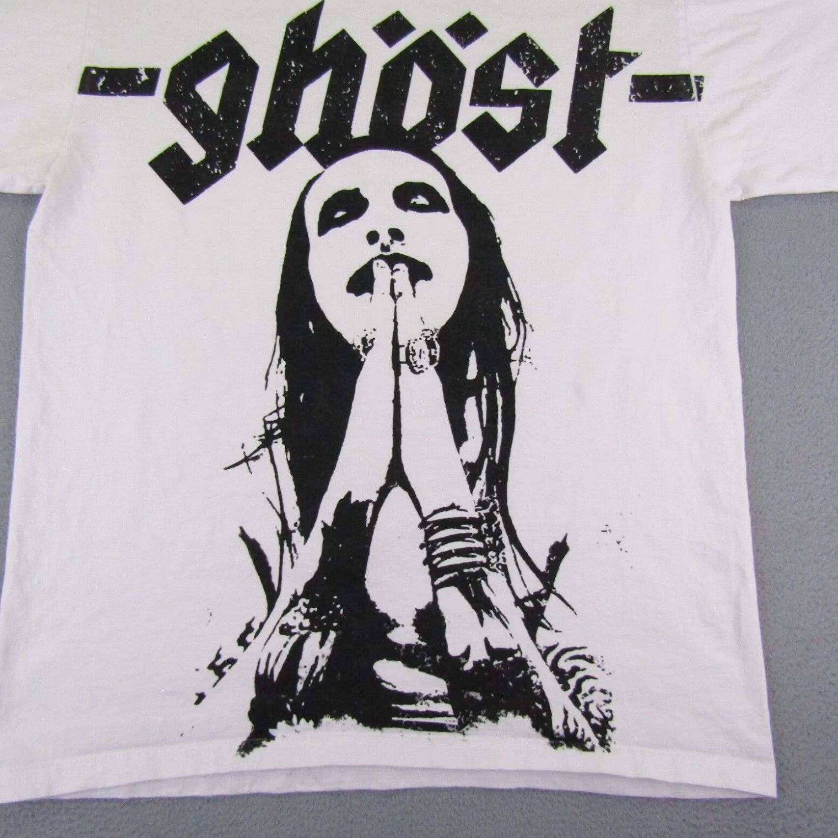 Vintage VINTAGE Ghost Shirt Mens XXL White Black Band Tee Concert Short Sleeve Do You Believe Size US XXL / EU 58 / 5 - 2 Thumbnail