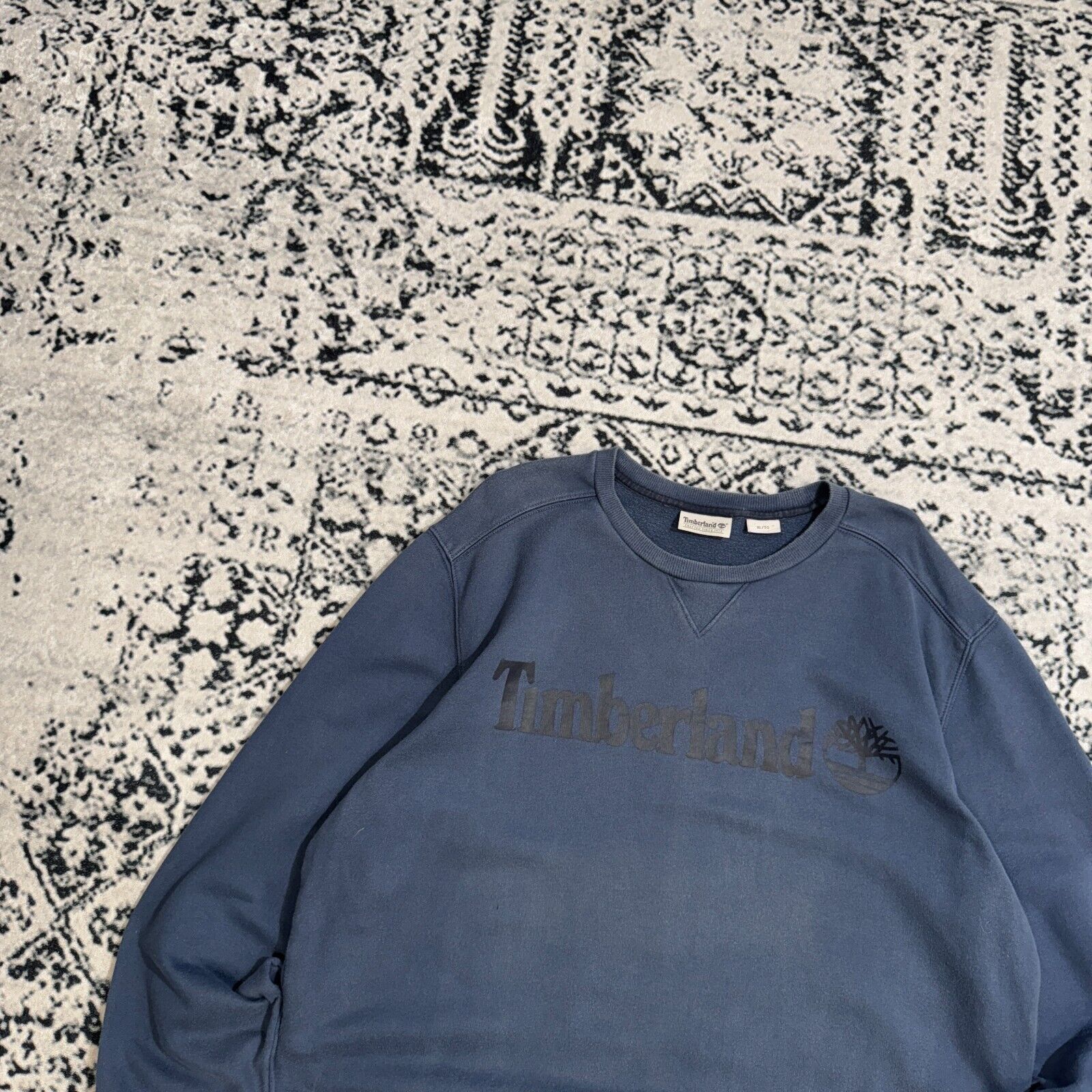 Timberland × Vintage Vintage Timberland Navy Sea Blue Cotton Crewneck Size XL 90s Size US XL / EU 56 / 4 - 5 Thumbnail