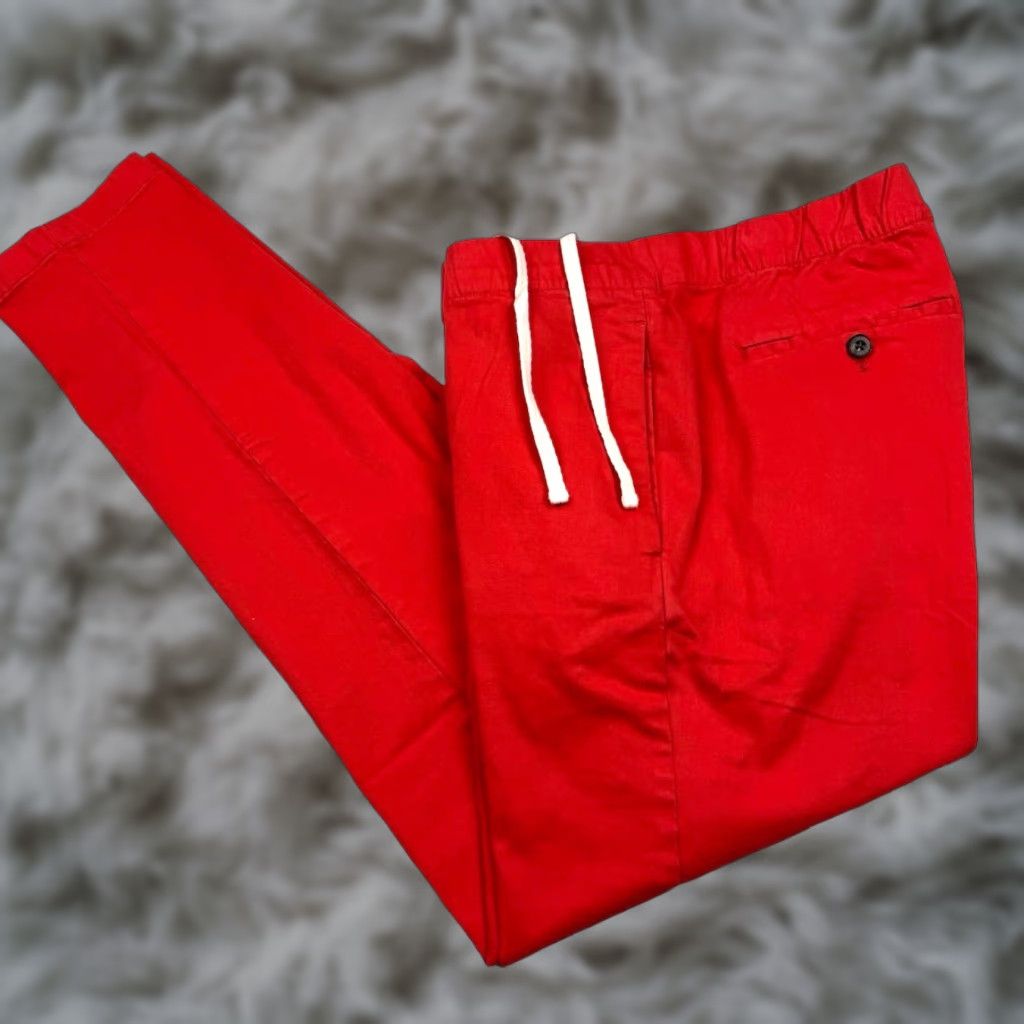 Bonobos Bonobos Men’s Cotton Blend Drawstring Flat Front Chino Red 32x30 Pants Size ONE SIZE - 1 Thumbnail