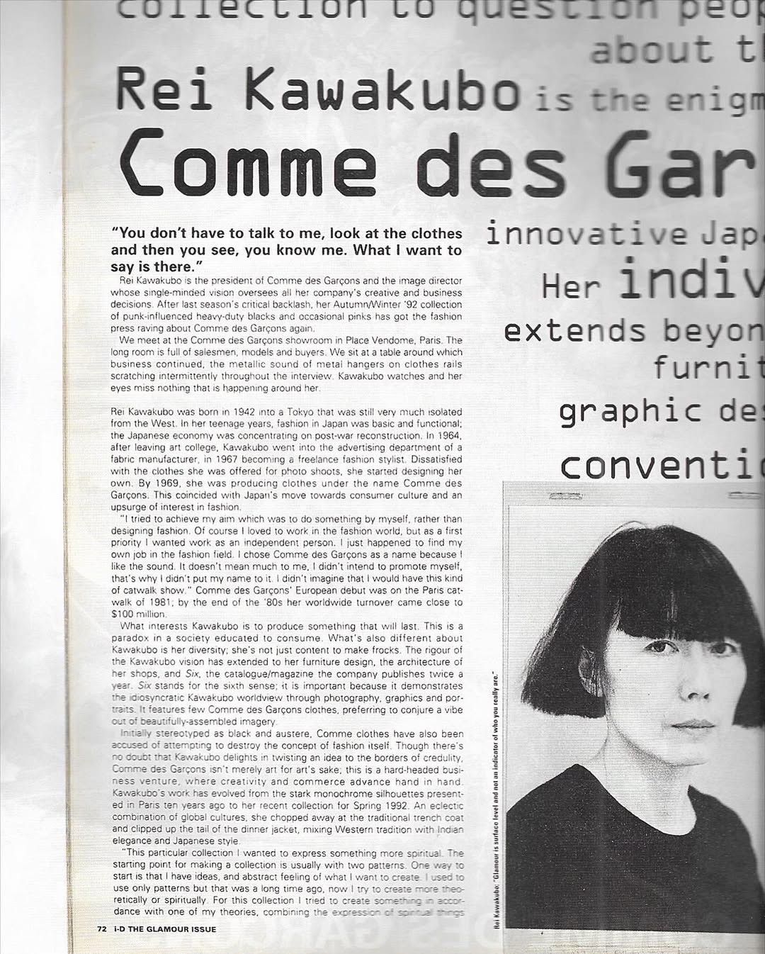 Comme des Garcons i-D Magazine CDG Comme des Garcons 40th Anniversary Zine Size ONE SIZE - 3 Thumbnail