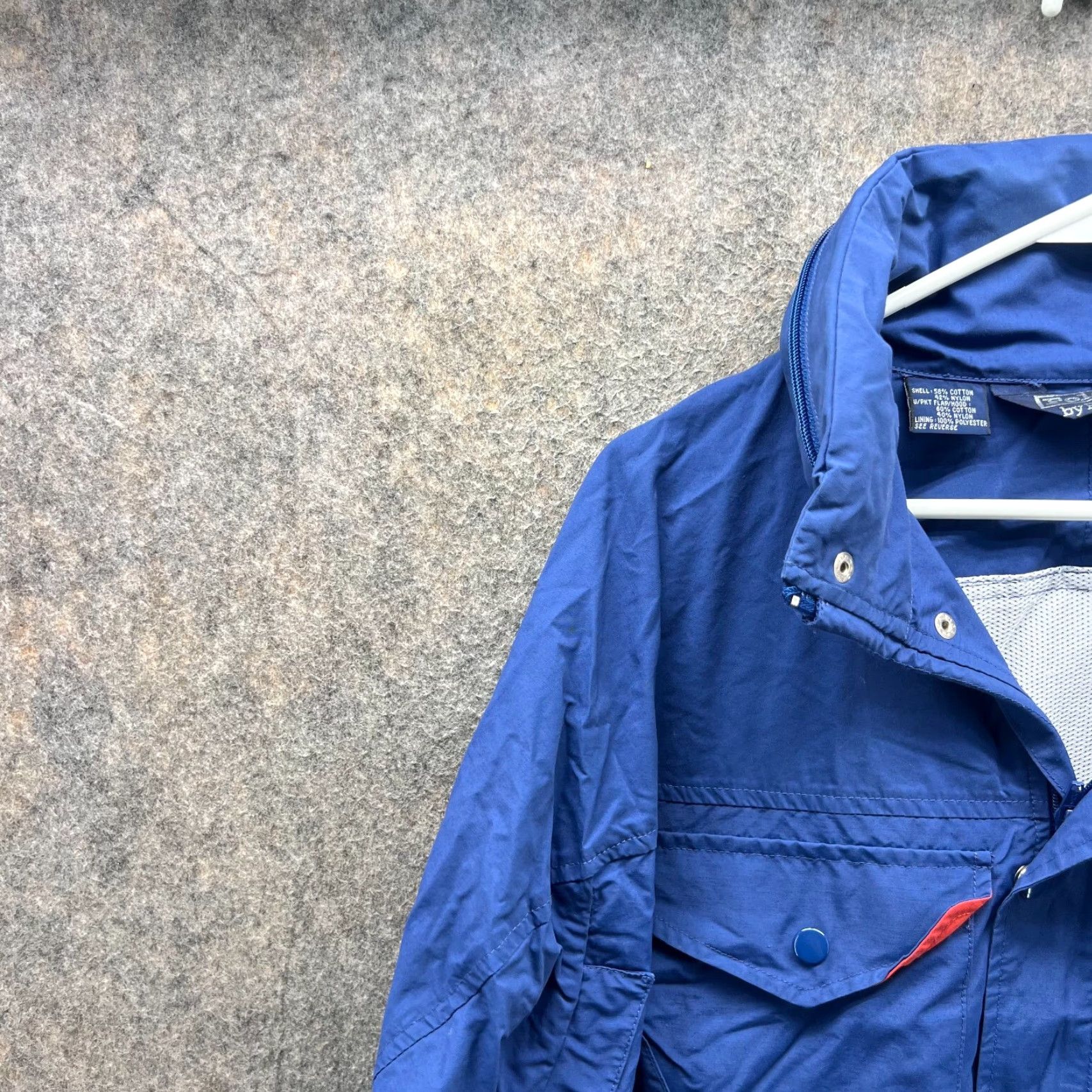 Polo Ralph Lauren VINTAGE Polo Ralph Lauren Jacket Mens Small Blue Full Zip Rain Coat Utility Chore 90s Size US S / EU 44-46 / 1 - 6 Thumbnail