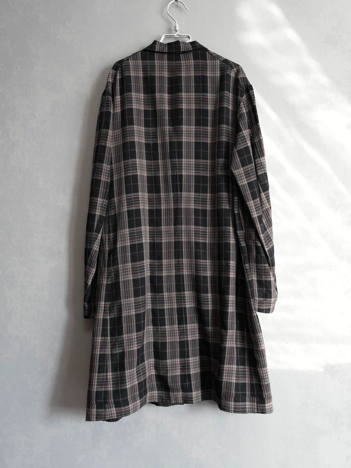 Yohji Yamamoto Yohji Yamamoto 00SS Bad Boy Dbl Check Long Jacket Size US L / EU 52-54 / 3 - 5 Thumbnail