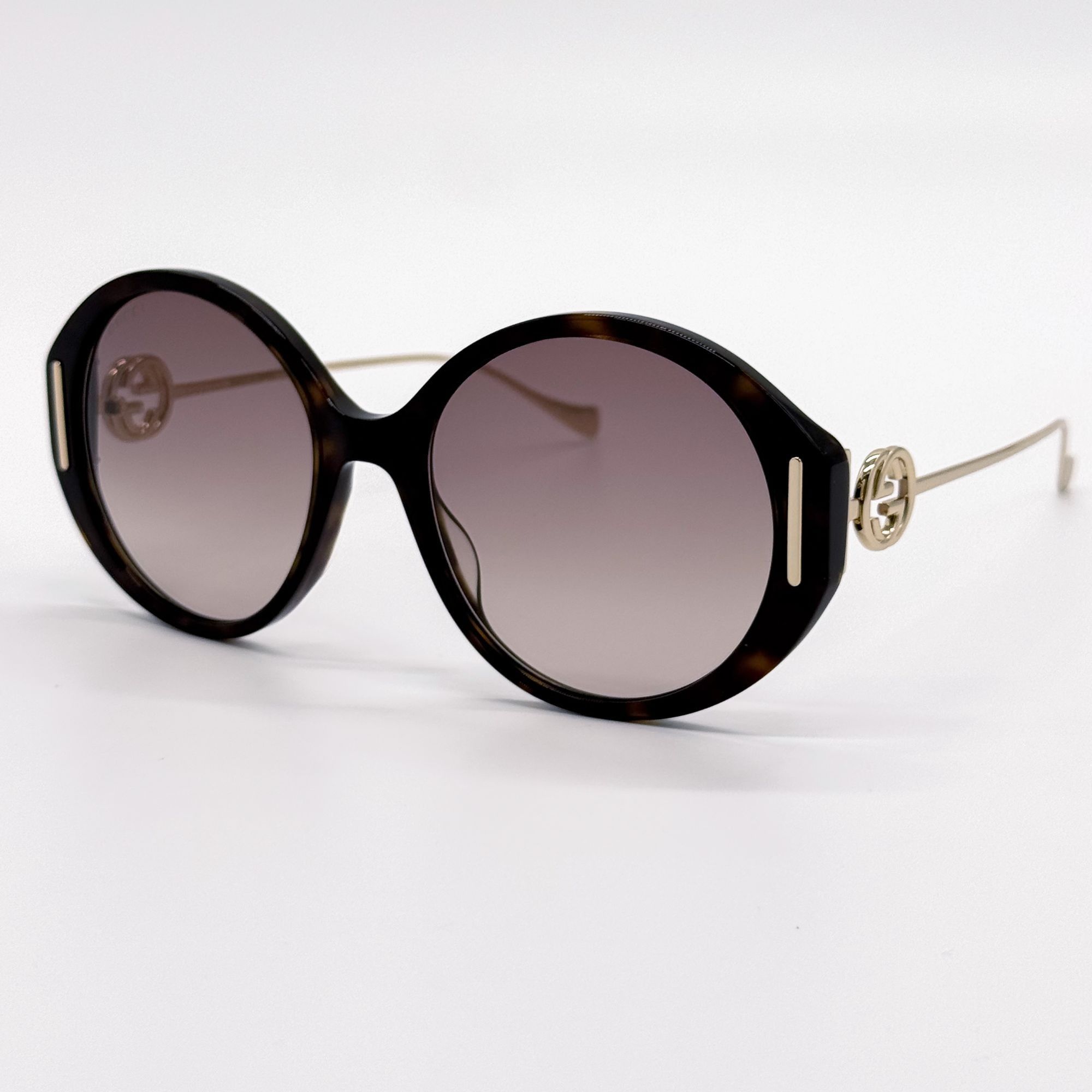Gucci NEW GUCCI SUNGLASSES GG1202S 003 HAVANA/GOLD OVERSIZED WOMEN Size ONE SIZE - 3 Thumbnail