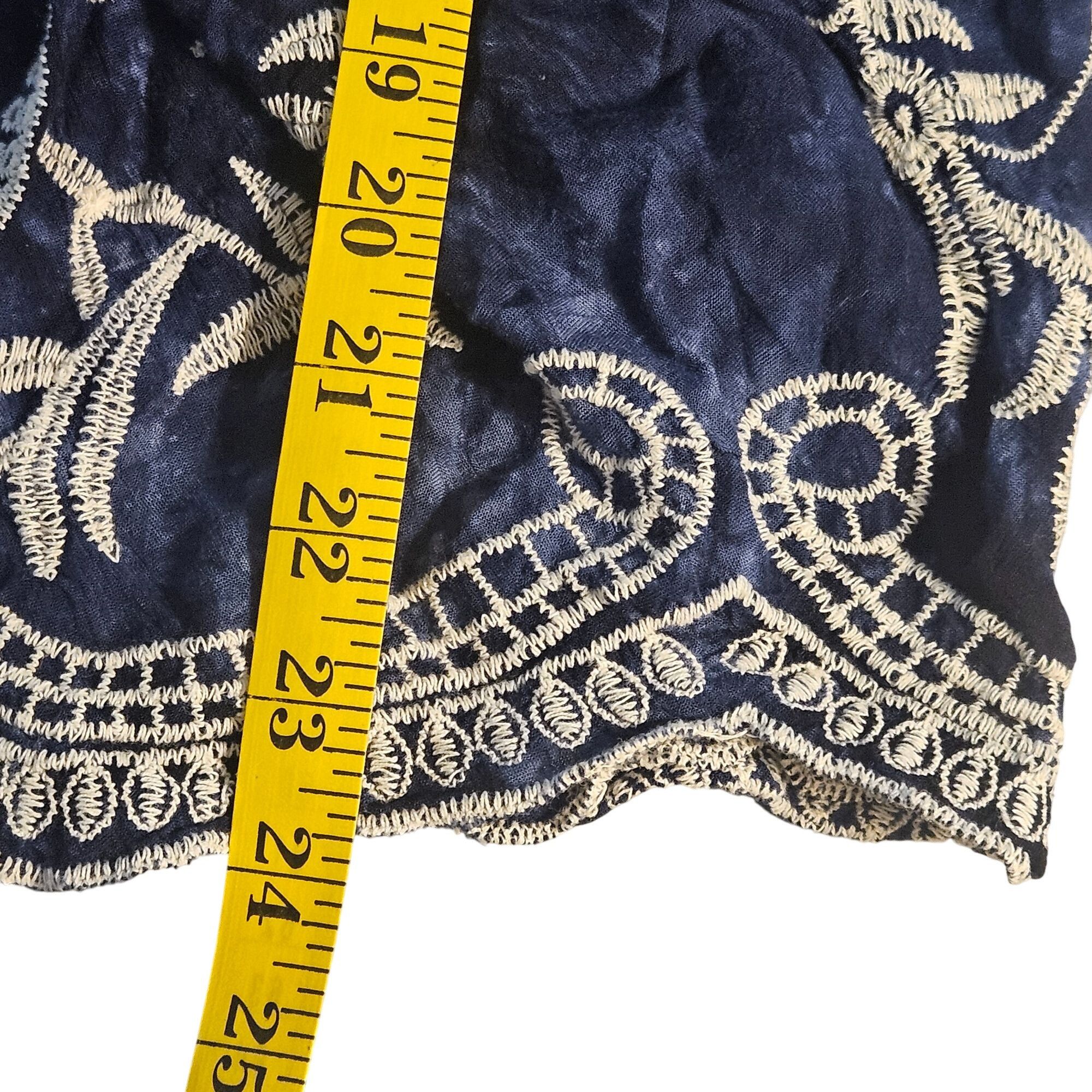 Other Blue & White Embroidered Tie-Front Kimono Cardigan One Size Size M / US 6-8 / IT 42-44 - 12 Thumbnail