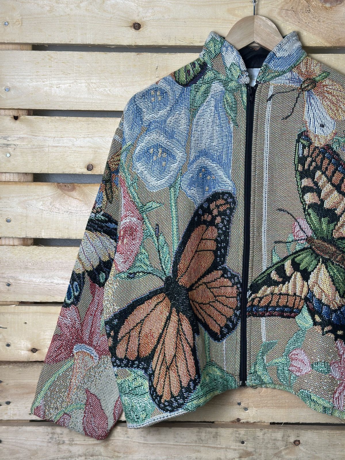 Beauty Beast × Designer 🔥Rare🔥Mari-e USA Fullprint Butterfly Knit Jacket Size US M / EU 48-50 / 2 - 6 Thumbnail