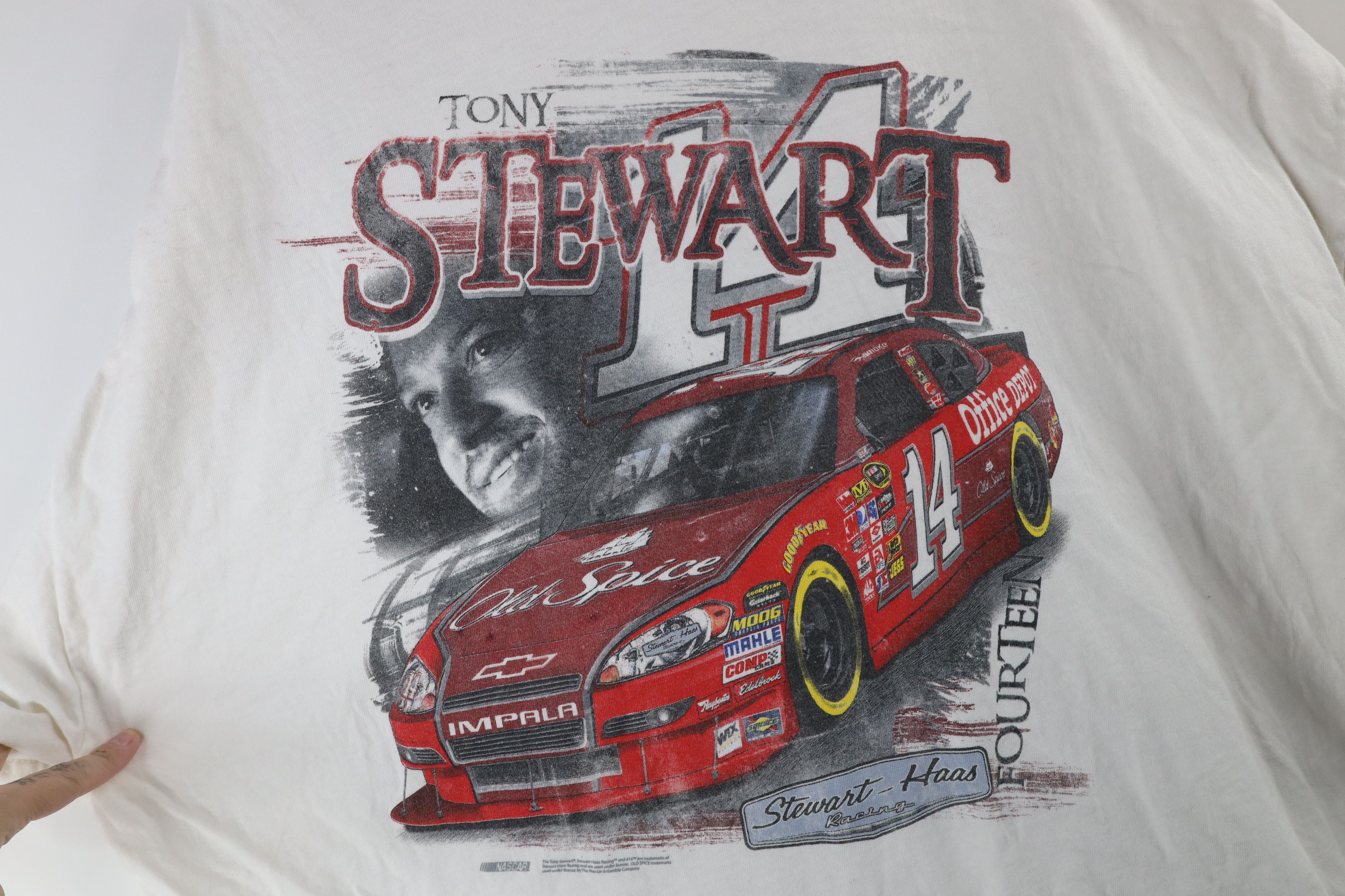 Vintage Vintage Y2K NASCAR Tony Stewart Racing Short Sleeve T-Shirt Size US XXL / EU 58 / 5 - 8 Thumbnail