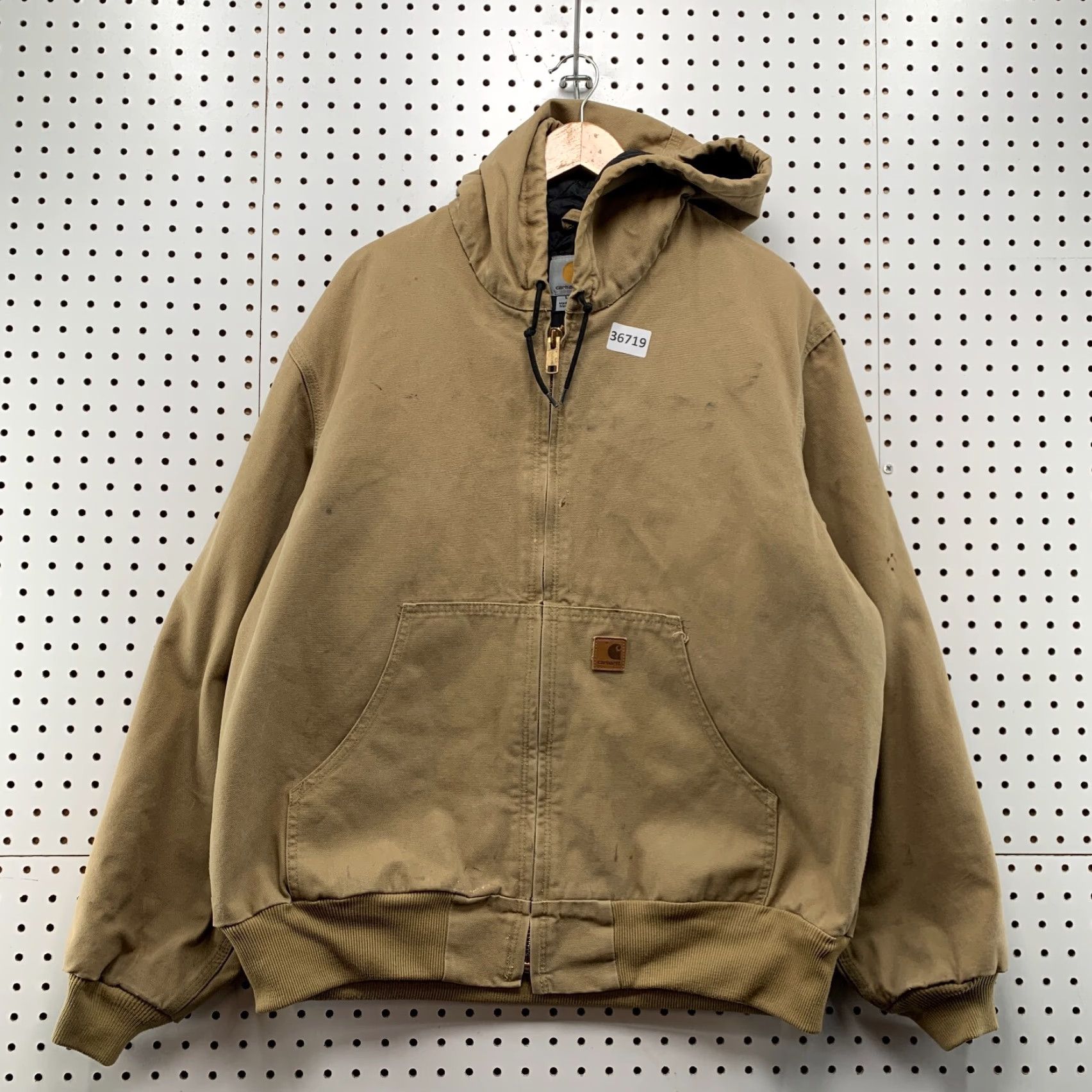Carhartt VINTAGE Carhartt Jacket Mens Large Brown Duck Canvas Workwear Hooded Lined Size US L / EU 52-54 / 3 - 2 Thumbnail