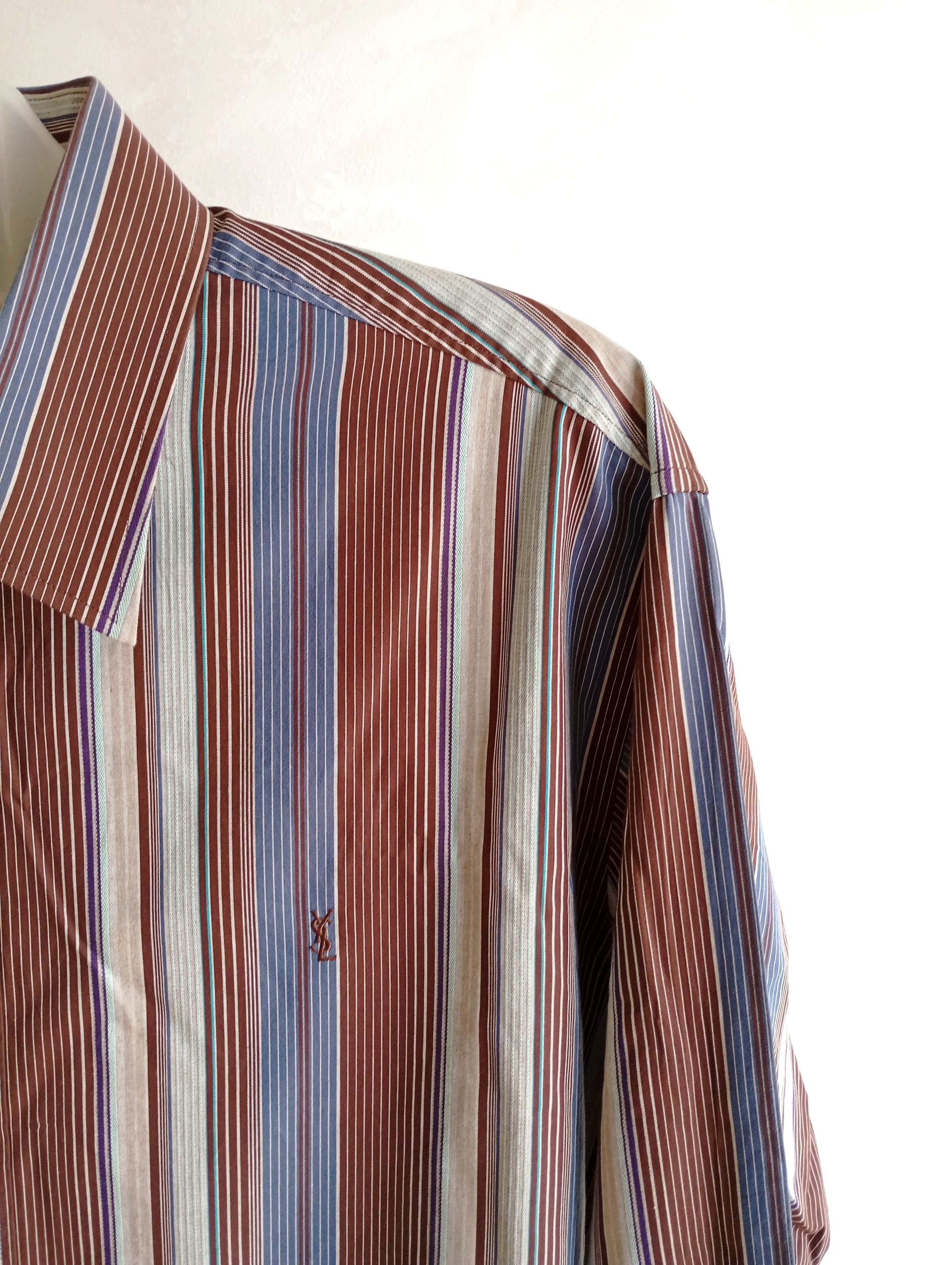Vintage × Yves Saint Laurent Vintage Yves Saint Laurent Pour Homme Shirt 90s Designer Size US XL / EU 56 / 4 - 3 Thumbnail