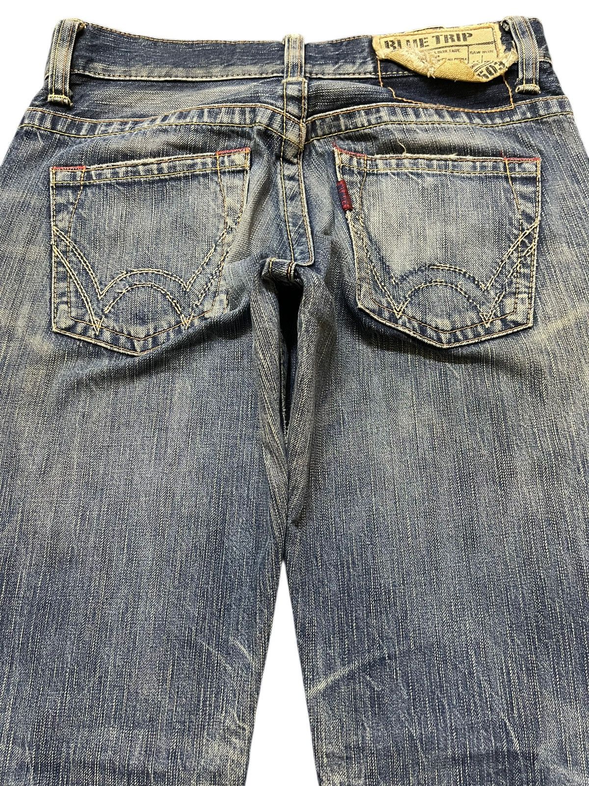 Edwin Vintage Edwin 503 Mud Faded Wash Distress Flare Jeans Size US 29 - 5 Thumbnail