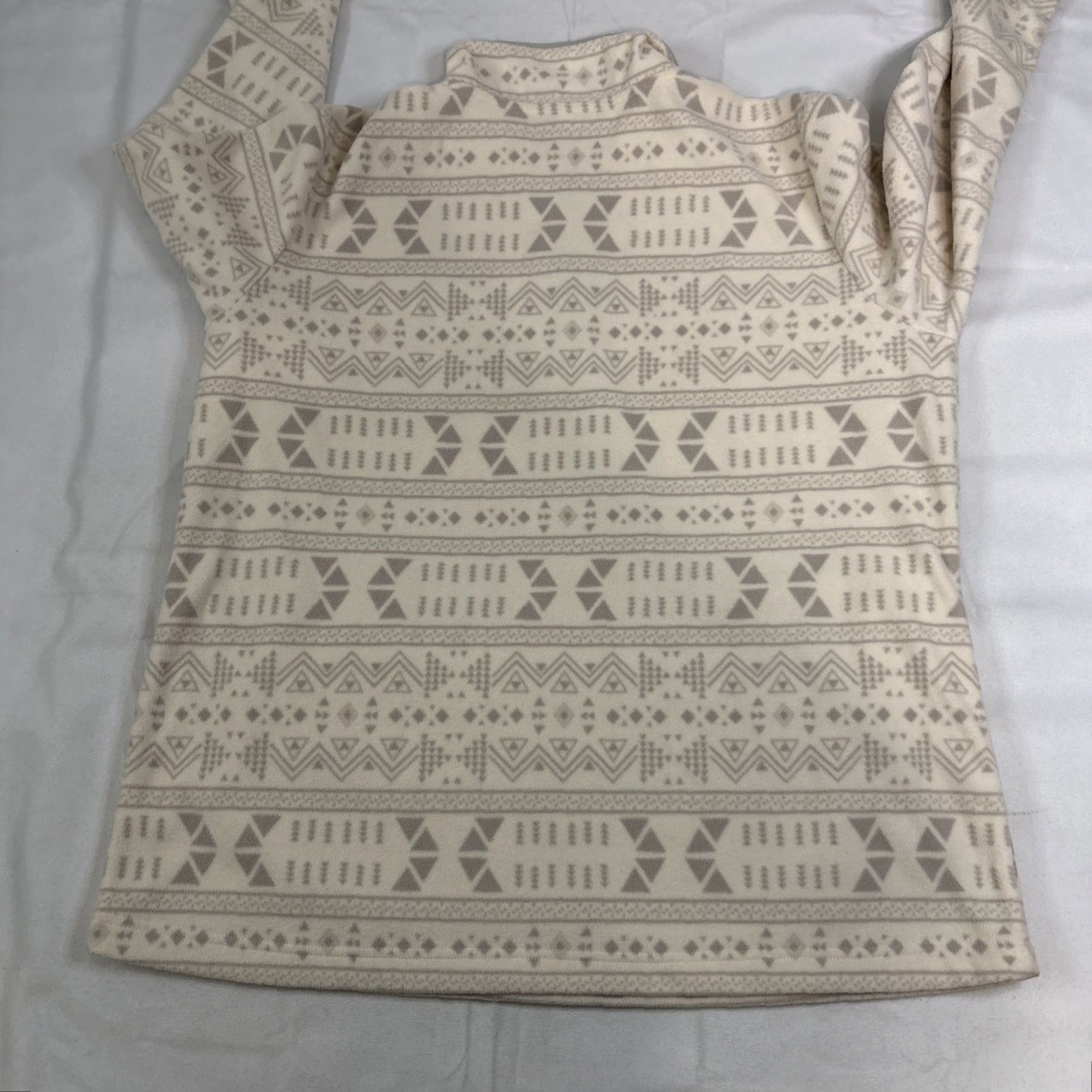 Duluth Trading Company Duluth Trading Co. Fleece Shirt Jacket Southwestern XL Women Pullover Long Sleeve Beige Collared Polyester Newsletter? Size XL / US 12-14 / IT 48-50 - 6 Thumbnail
