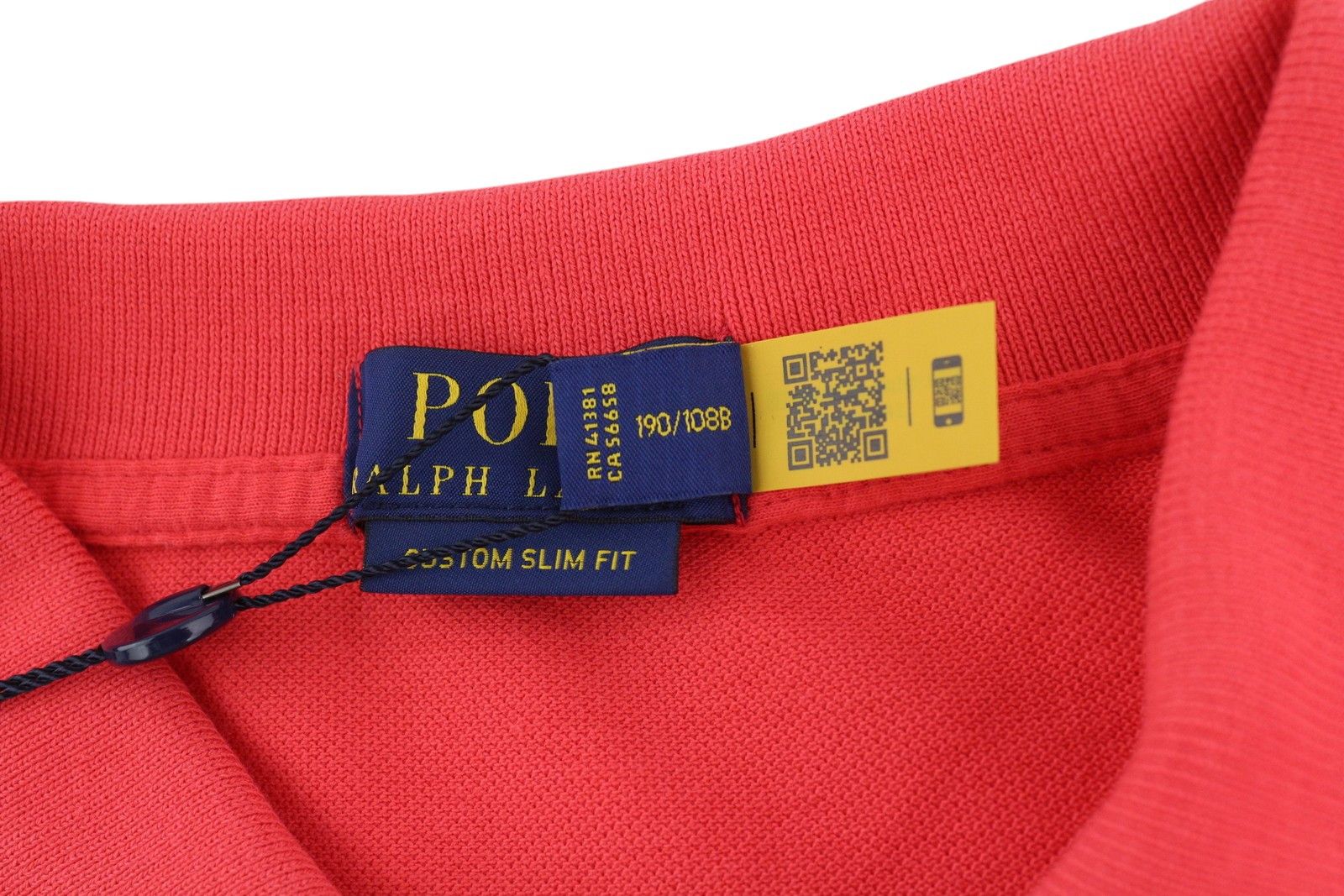 Polo Ralph Lauren CUSTOM SLIM FIT 2XL Red Short Sleeve Polo T-Shirt 84521 Size US XXL / EU 58 / 5 - 6 Thumbnail