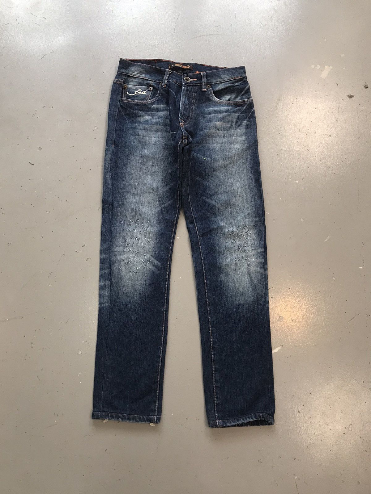 Ed Hardy × Vintage Vintage Edhardy wolf 🐺 face embroidered denim Size 28" / US 6 / IT 42 - 2 Thumbnail