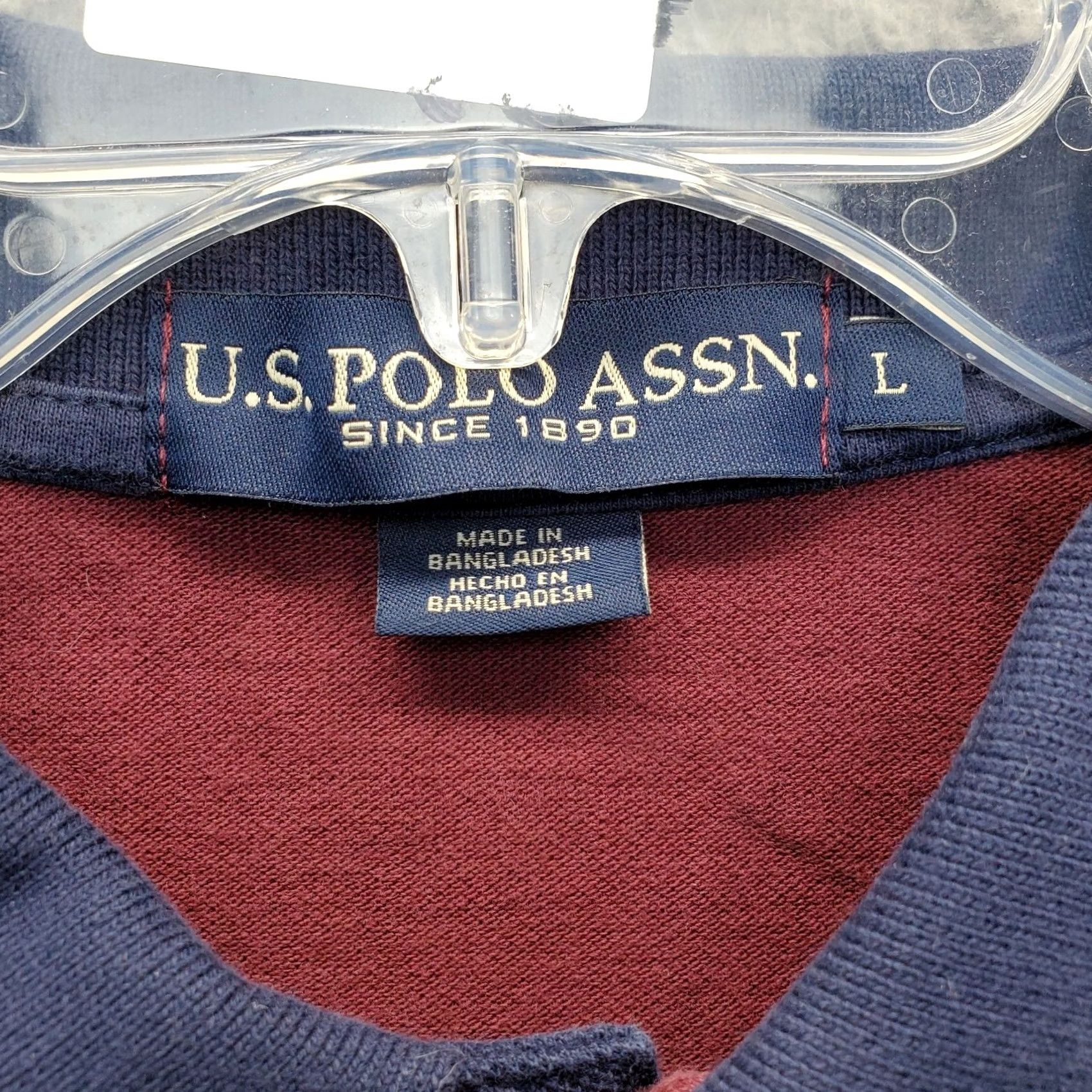 U.S. Polo Assn. U.S. Polo Assn. Polo Shirt Mens L Multicolor Pieced Sash Collared High Low Slit Short Sleeve Band Fit Casual Size US L / EU 52-54 / 3 - 4 Thumbnail
