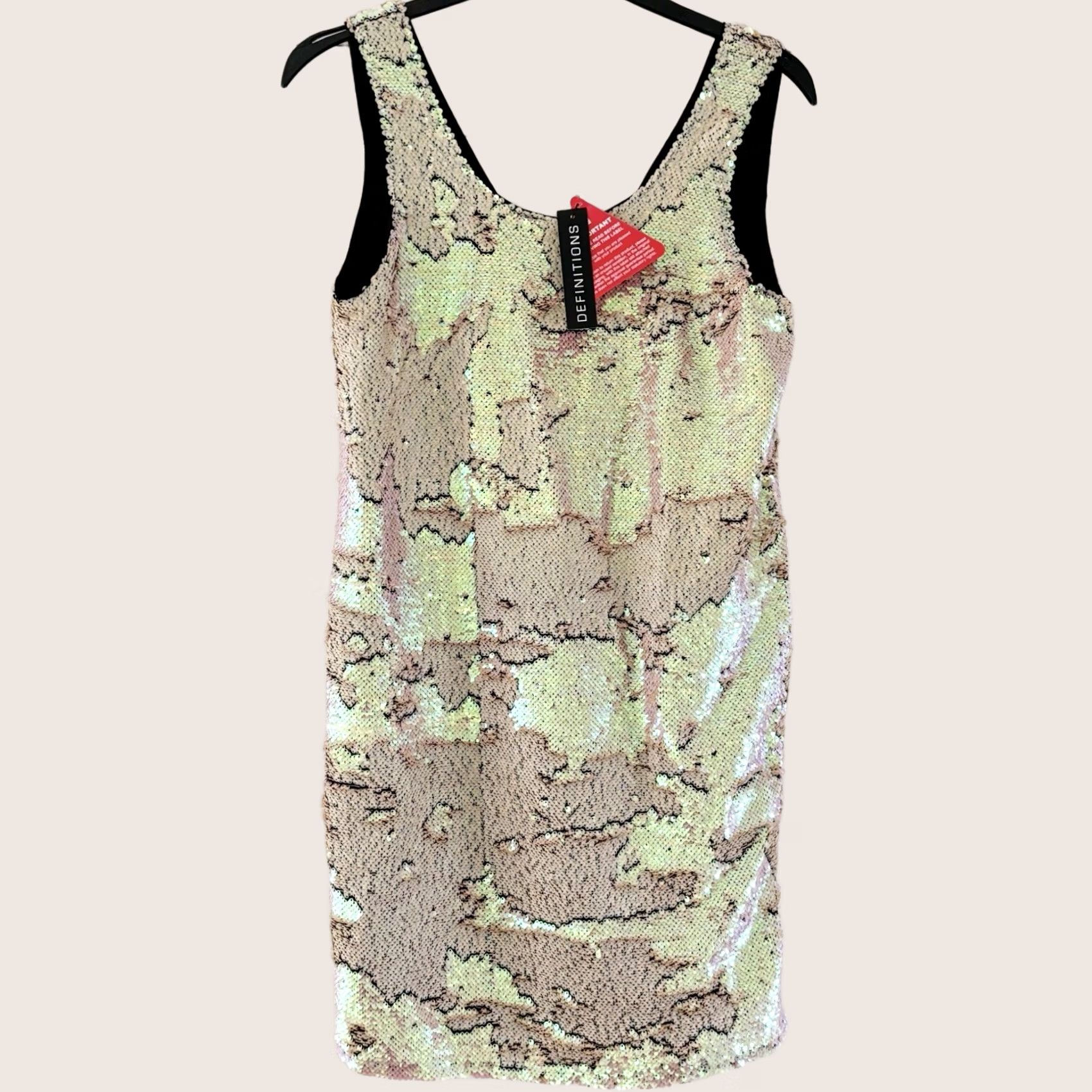 Vintage VINTAGE? No — Definitions Sequin Shift Dress UK 12 Party Event Club BNWT Women Shift Above The Knee Multicoloured Sleeveless Party Womens Size XL / US 12-14 / IT 48-50 - 1 Thumbnail
