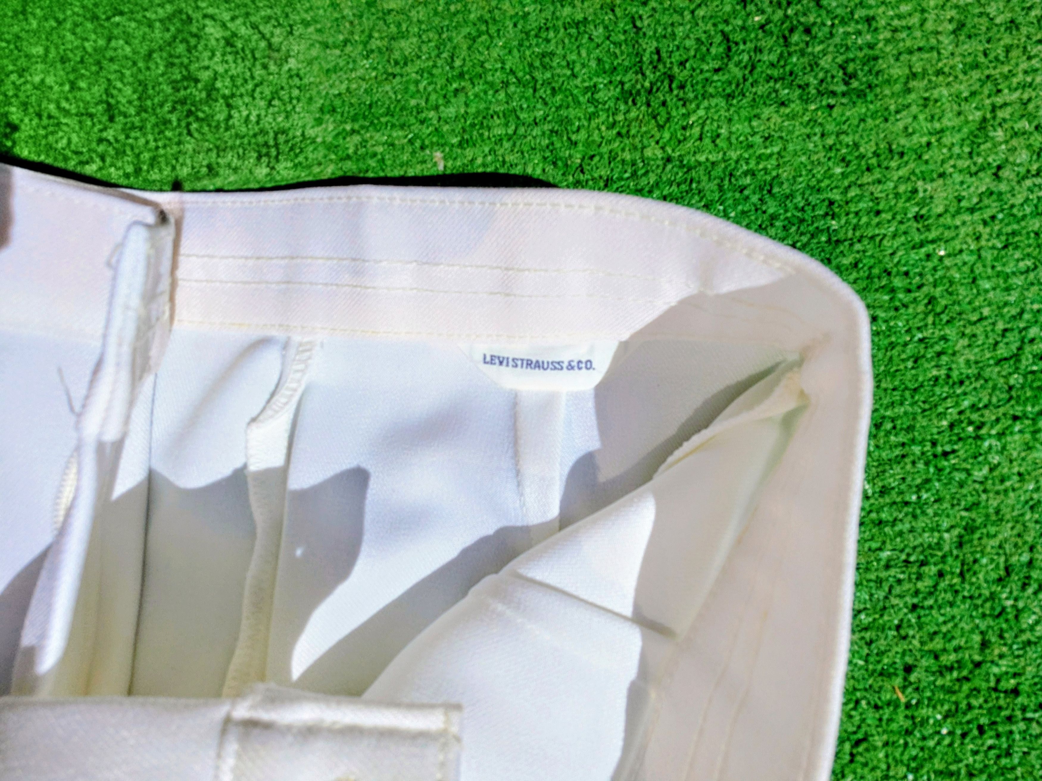 Levi's VTG 1980s Ivory Levi's USA Womens S/10S High Rise Wide Pants Size 26" / US 2 / IT 38 - 5 Thumbnail