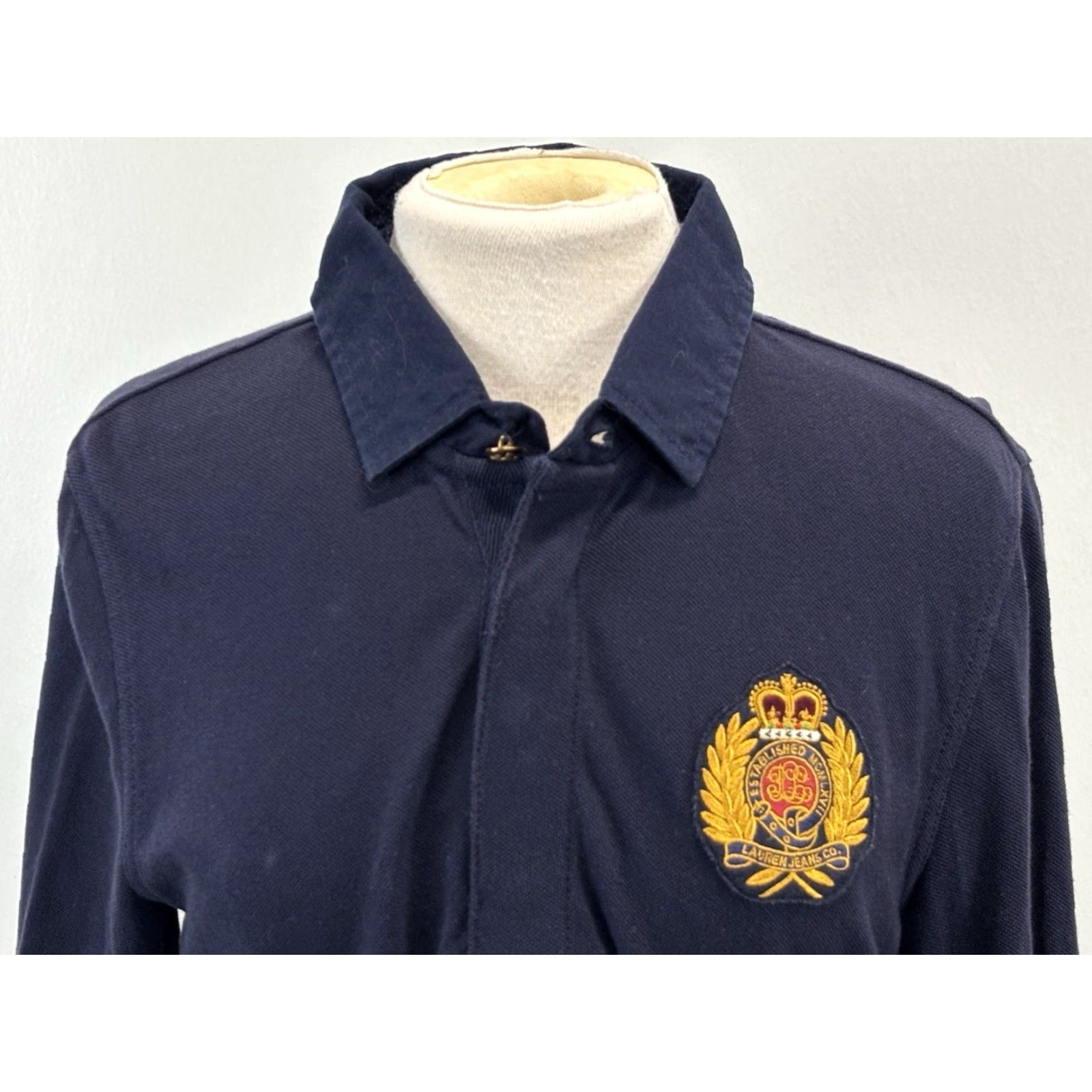 Ralph Lauren Lauren Ralph Lauren Knit Polo Shirt Women’s L Navy Crest 3/4 Sleeve Preppy Polo Shirt Women’s L Navy Crest 3/4 Sleeve Preppy Size L / US 10 / IT 46 - 5 Thumbnail