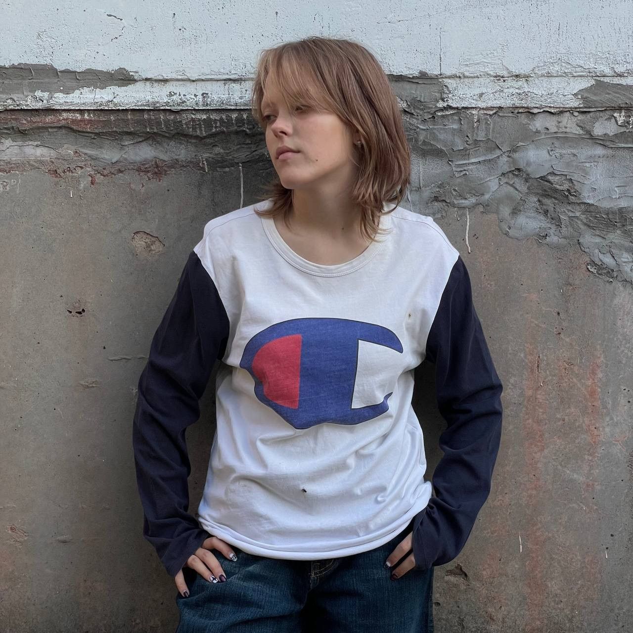 Champion × Vintage Vintage Champion Longsleeve T-shirts Logo Y2K 90s USA Size US M / EU 48-50 / 2 - 1 Thumbnail