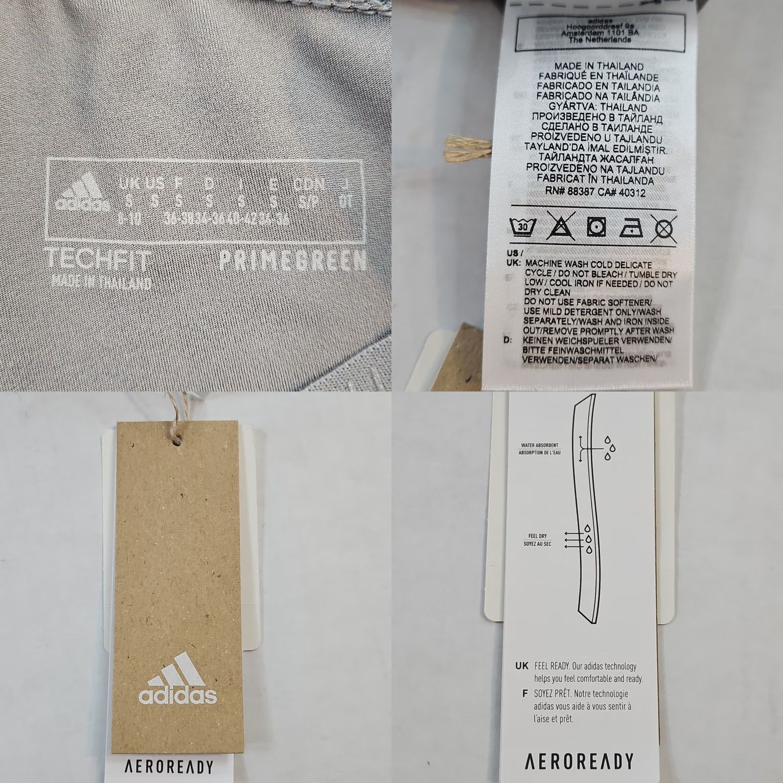 Adidas Adidas Primegreen Aeroready Techfit 3" Mid Rise Gray Womens S Volleyball Shorts Size 28" / US 6 / IT 42 - 9 Thumbnail