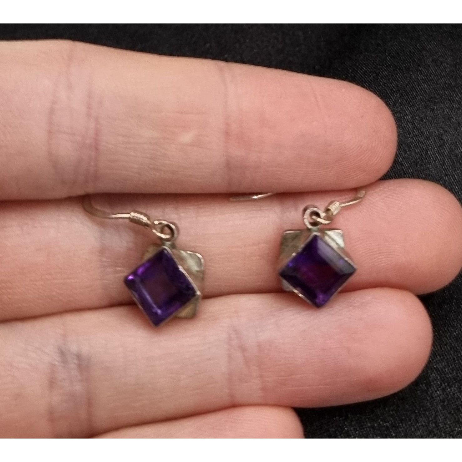 Vintage Vintage Early 2000's Amethyst 925 Sterling Silver Square Dan Size ONE SIZE - 5 Thumbnail