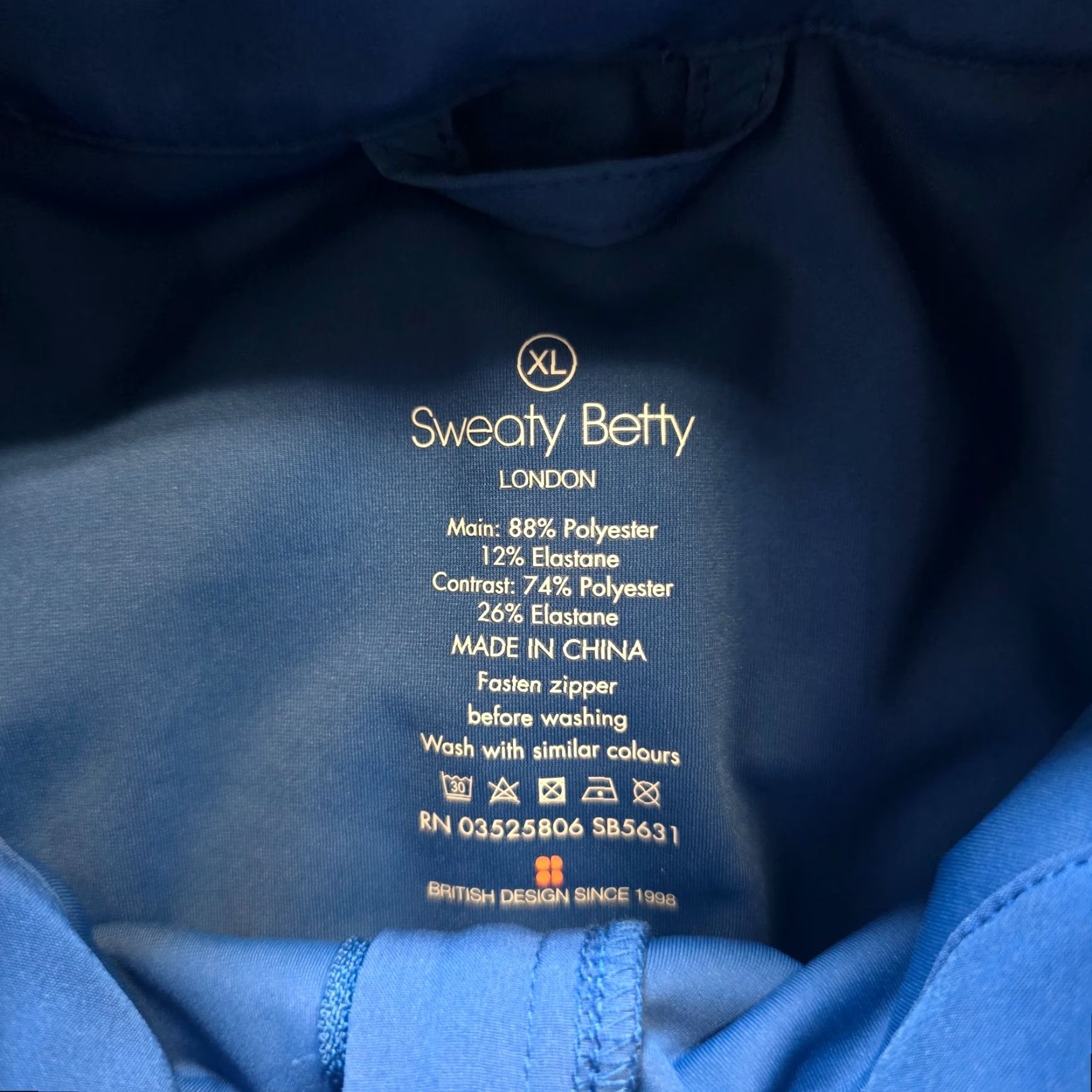 Sweaty Betty Sweaty Betty Jacket Womens XL Blue Fast Track Running Hooded Performance Jacket Track Size XL / US 12-14 / IT 48-50 - 6 Thumbnail