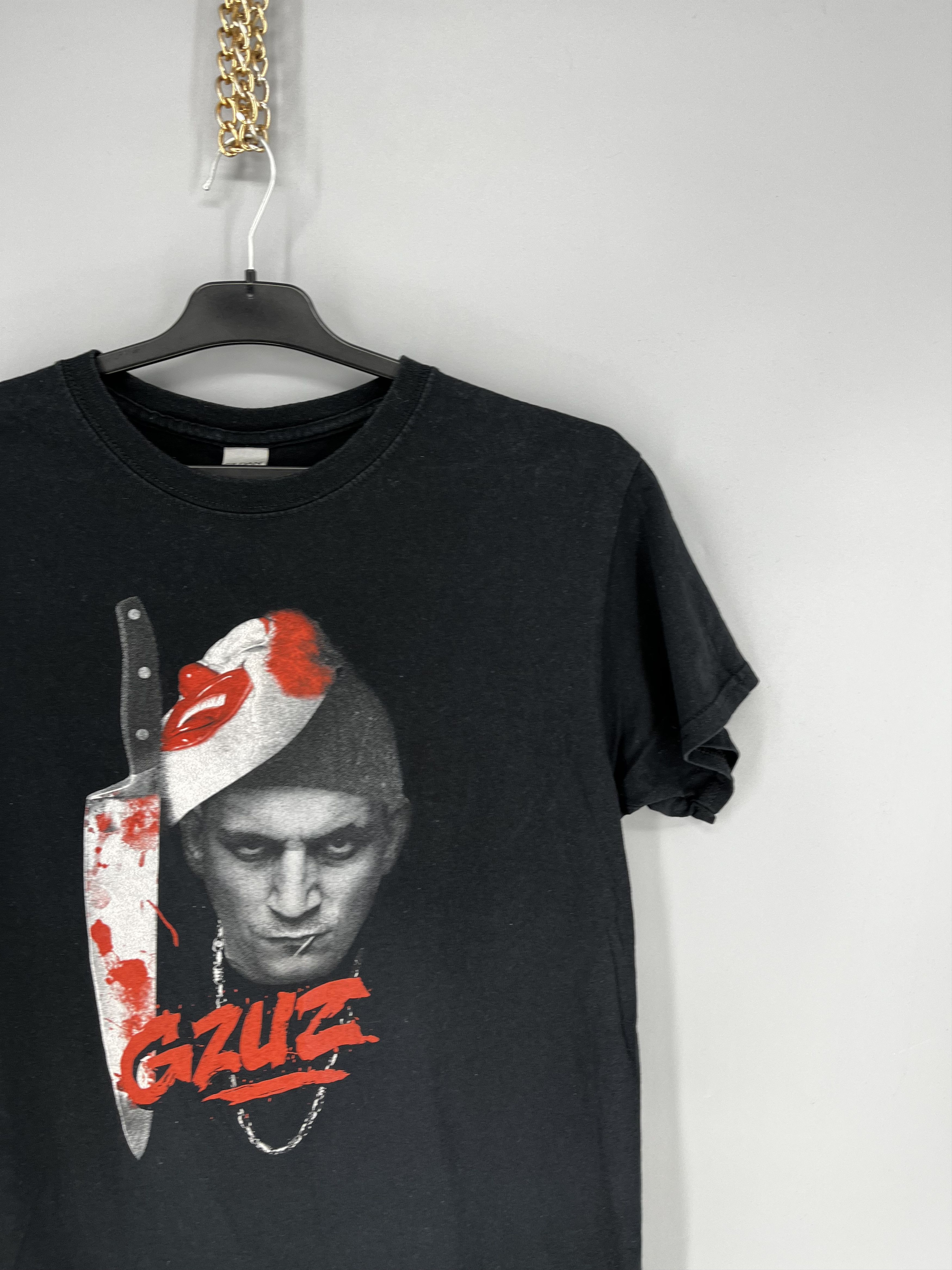 Band Tees GZUZ T-Shirt Knife Print Black Size M Streetwear Rap HipHop Size US M / EU 48-50 / 2 - 5 Thumbnail