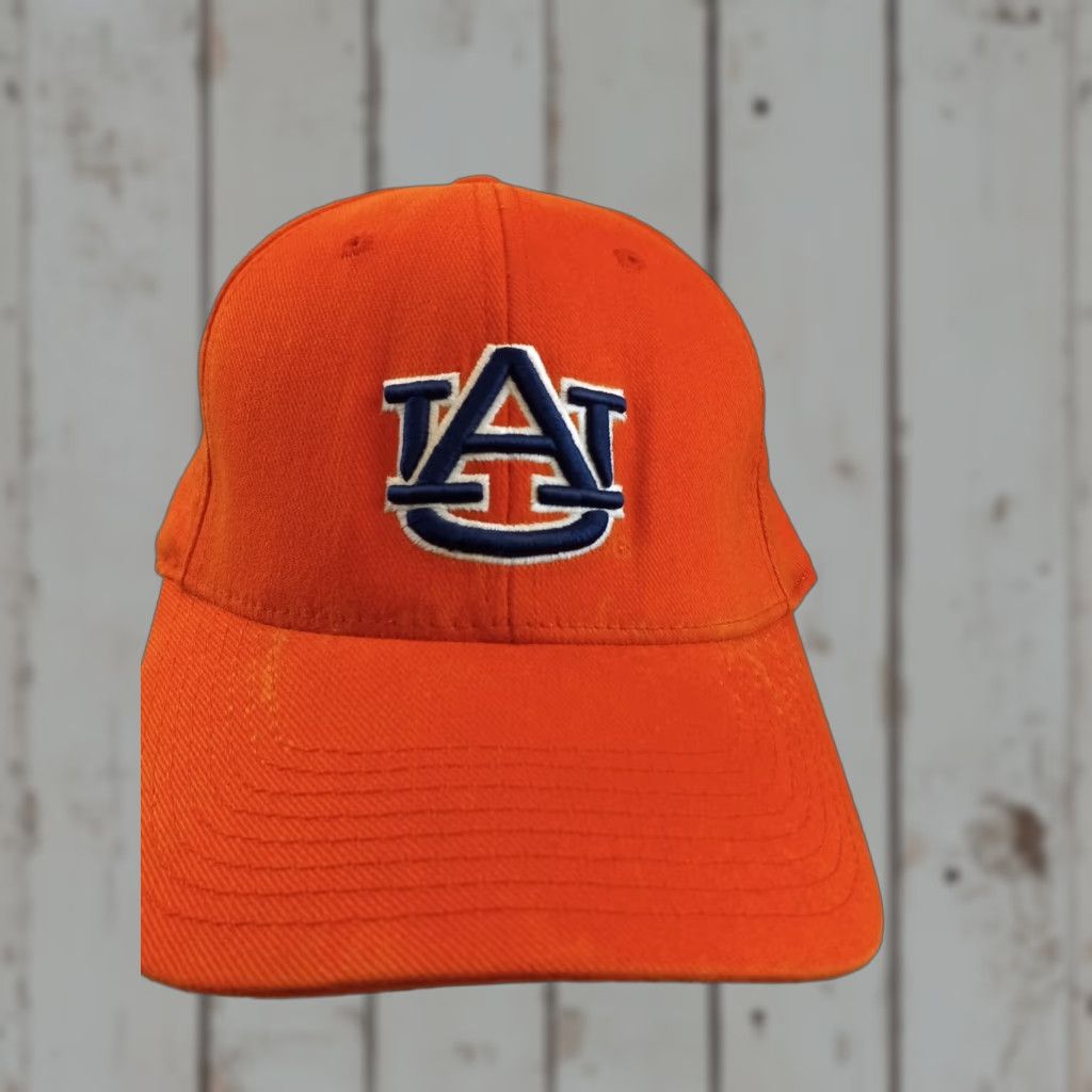 Nike Nike Auburn University War Eagles Orange Baseball Hat FlexFit RN#56323 Size ONE SIZE - 1 Thumbnail