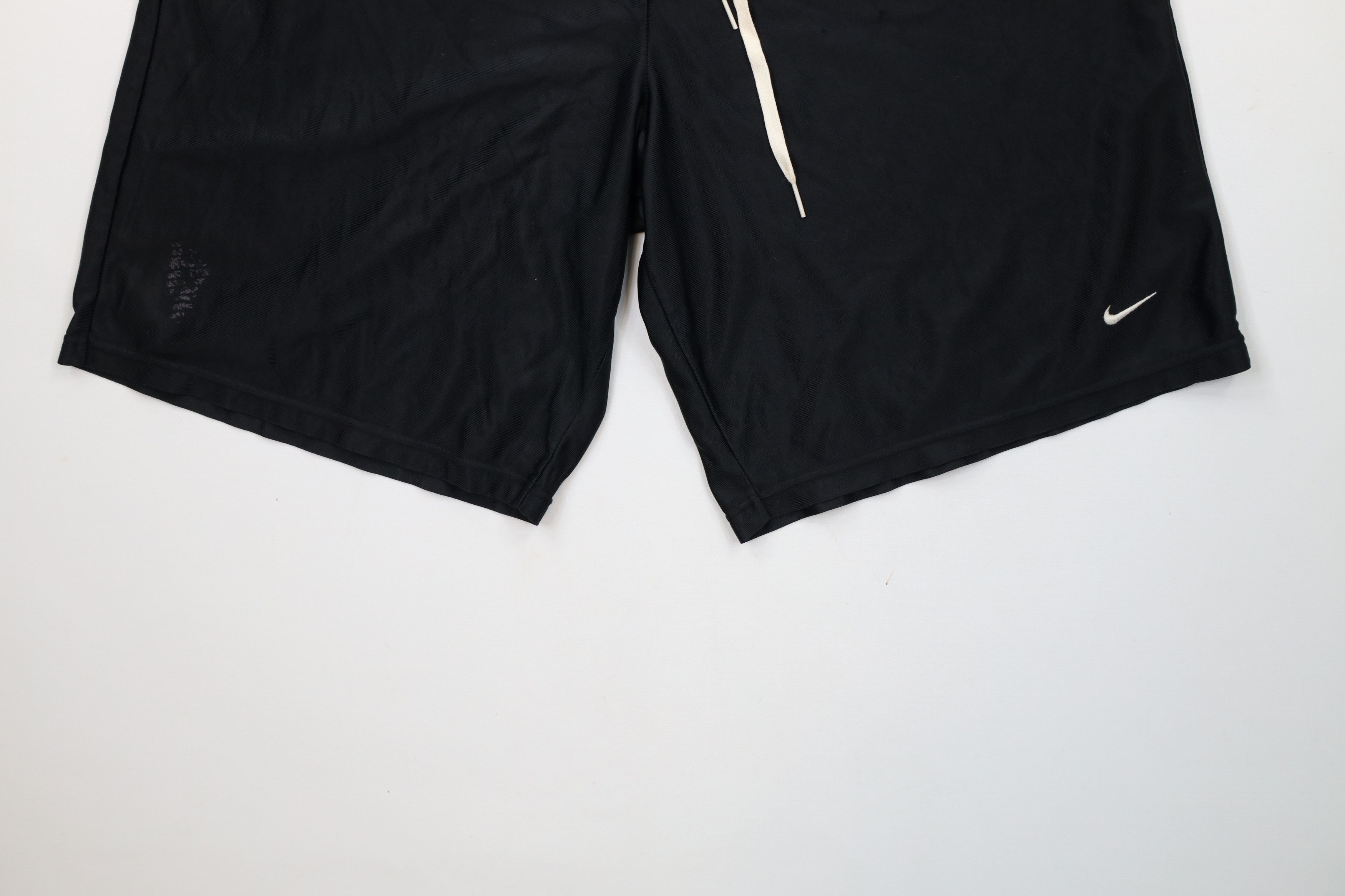 Nike × Vintage Vintage 90s Nike Travis Scott Mini Swoosh Shorts Black USA Size US 34 / EU 50 - 4 Thumbnail
