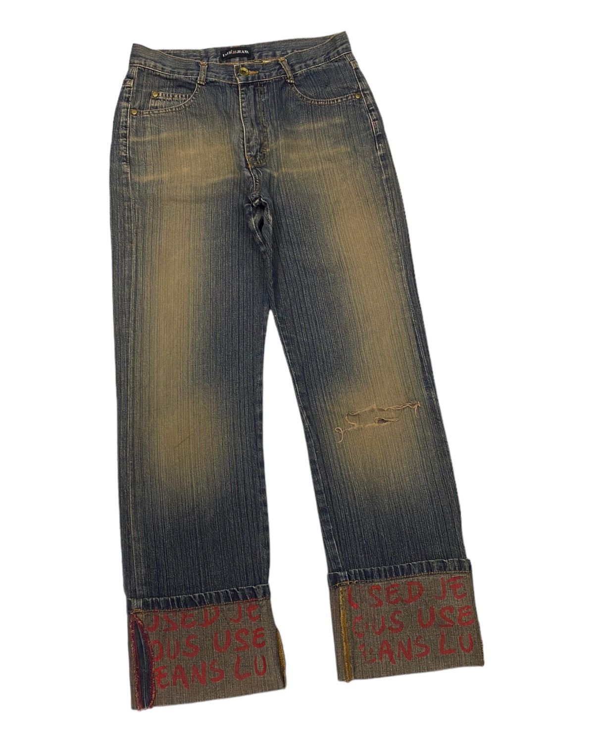 Hysteric Glamour × Marithe + Francois Girbaud RUSTY USED JEANS II MFG INSPIRE DISTRESSED DENIM JEANS Size US 28 / EU 44 - 3 Thumbnail